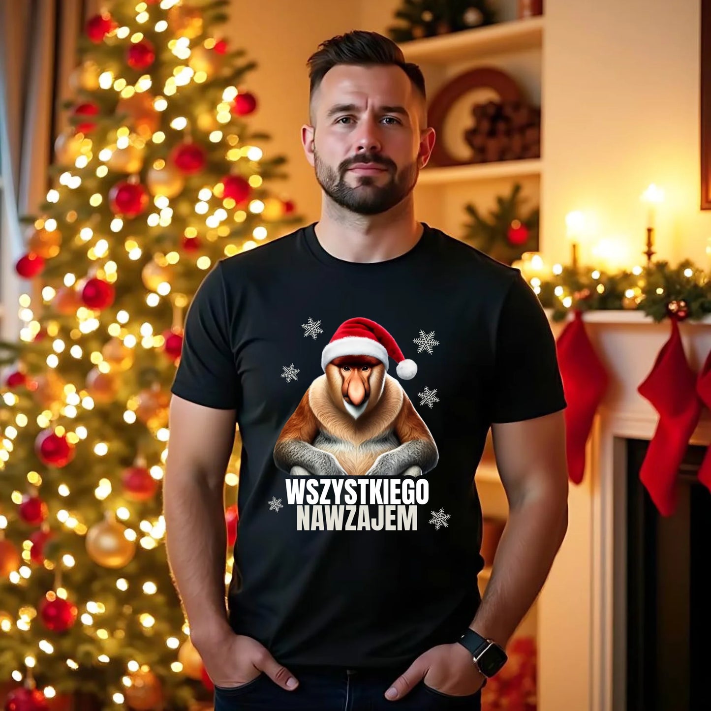 Koszulka męska świąteczna - Janusz Nosacz - Nawzajem BN110 - StoryCups.pl