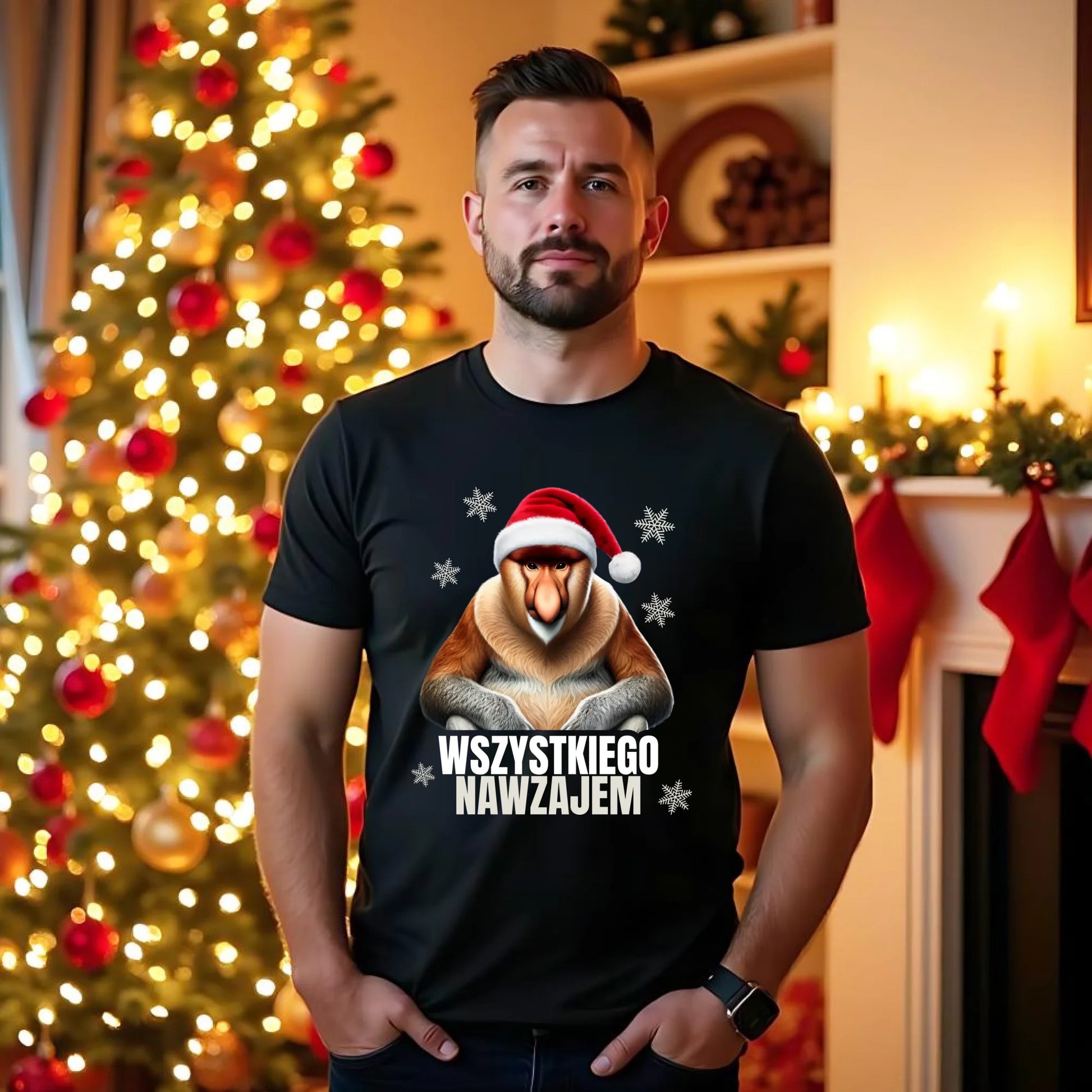Koszulka męska świąteczna - Janusz Nosacz - Nawzajem BN110 - StoryCups.pl