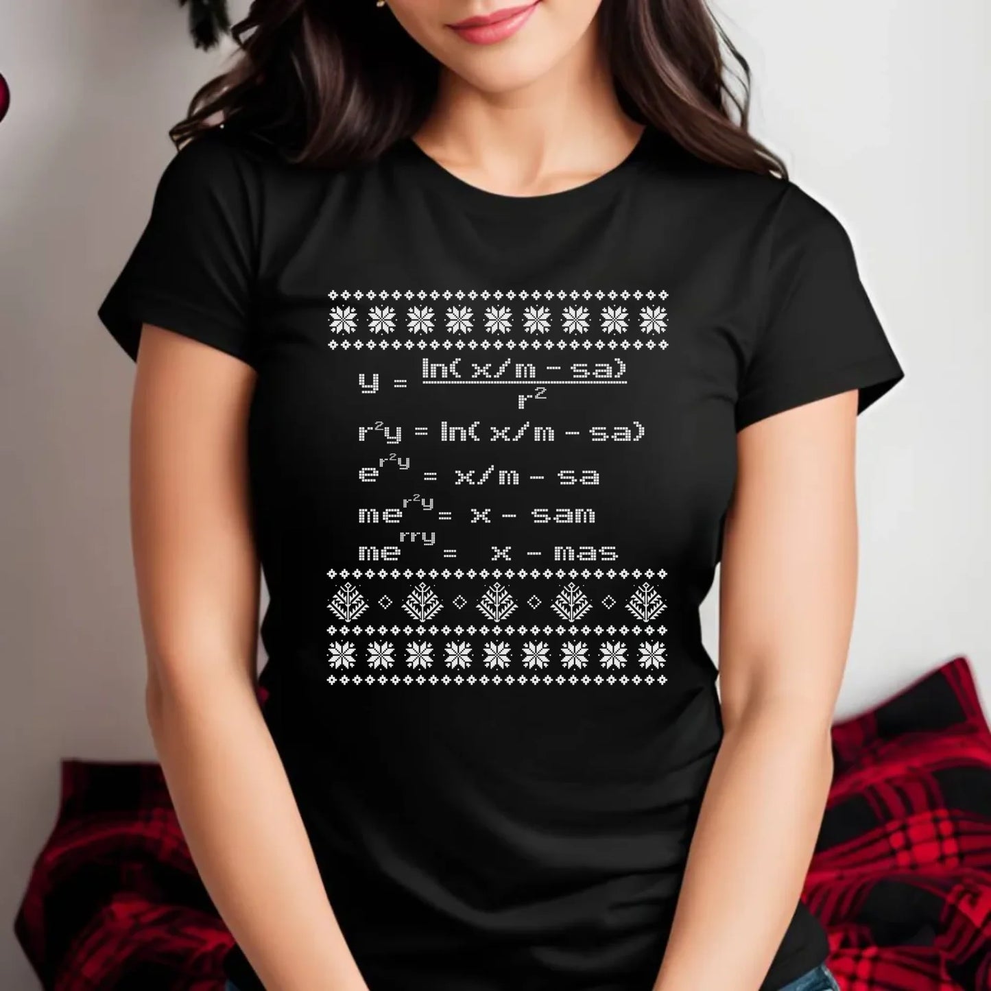 Koszulka damska świąteczna - Zadanie matematyczne BN108 - StoryCups.pl