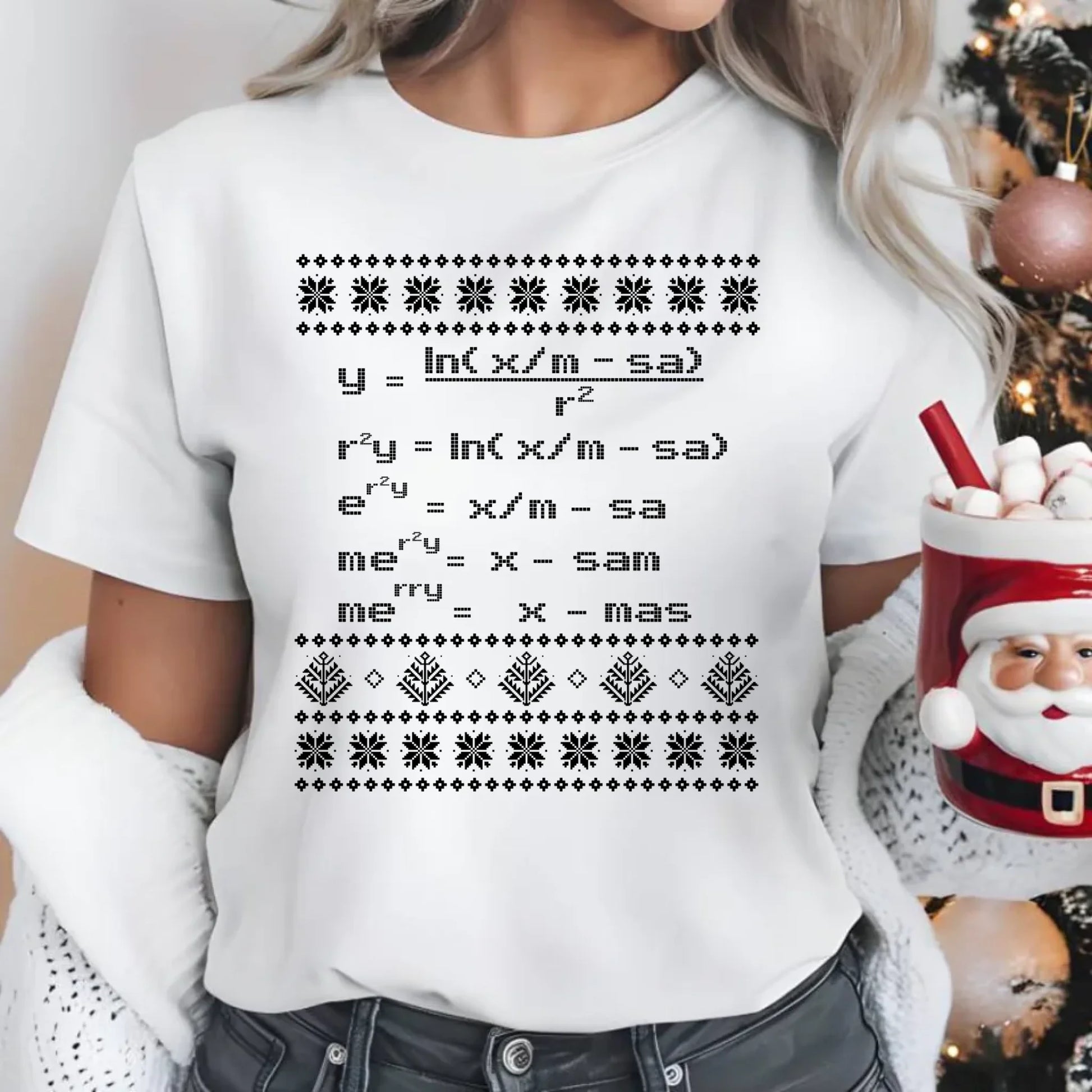 Koszulka damska świąteczna - Zadanie matematyczne BN108 - StoryCups.pl