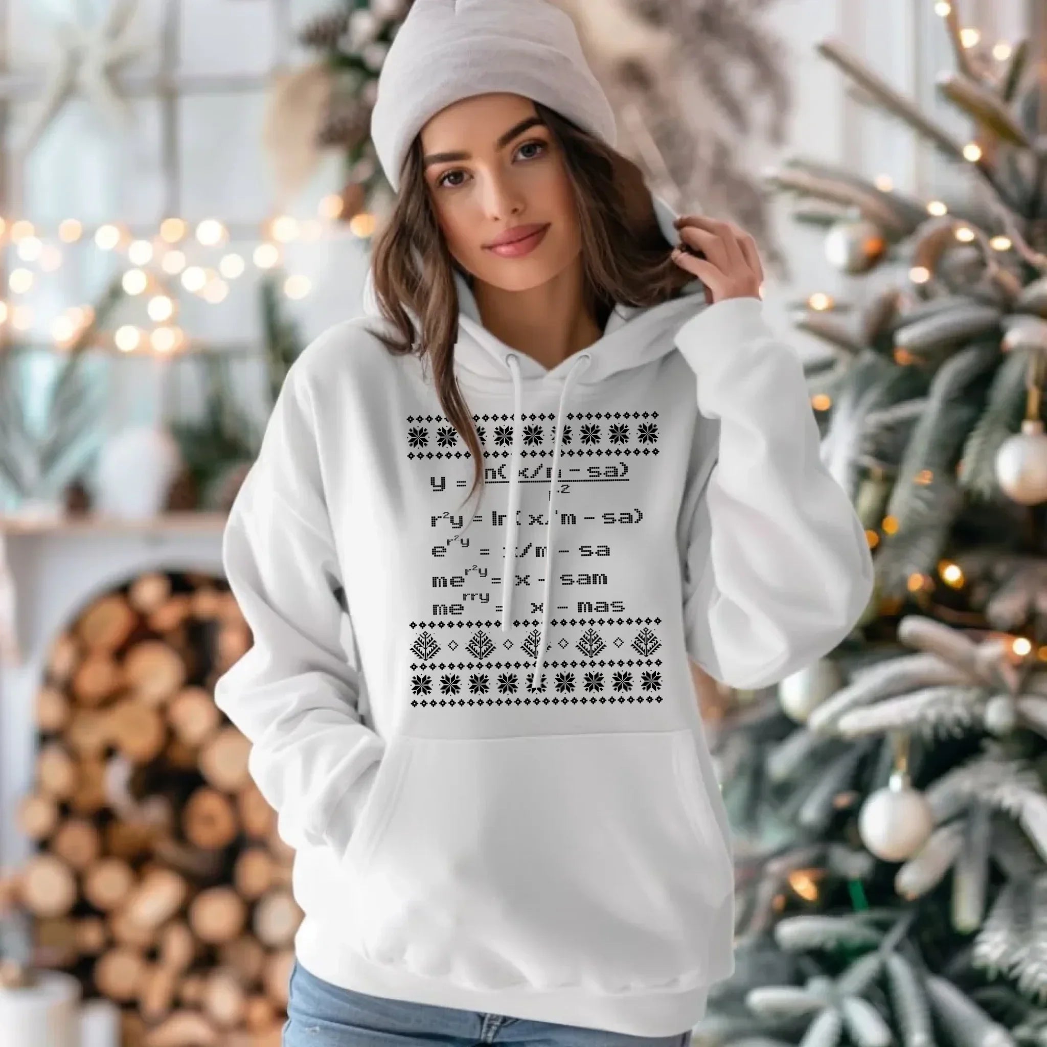 Bluza damska z kapturem świąteczna - Zadanie matematyczne BN108 - StoryCups.pl