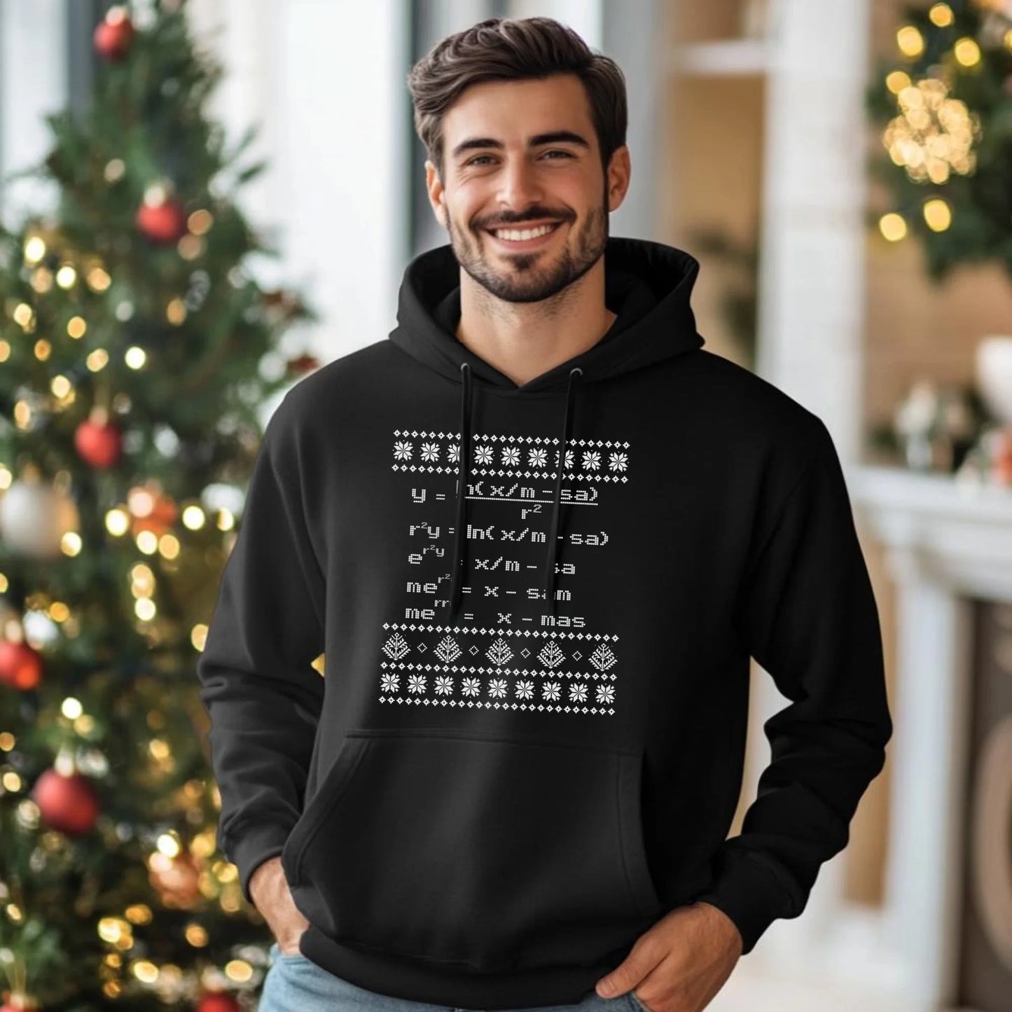 Bluza męska z kapturem świąteczna - Zadanie matematyczne BN108 - StoryCups.pl