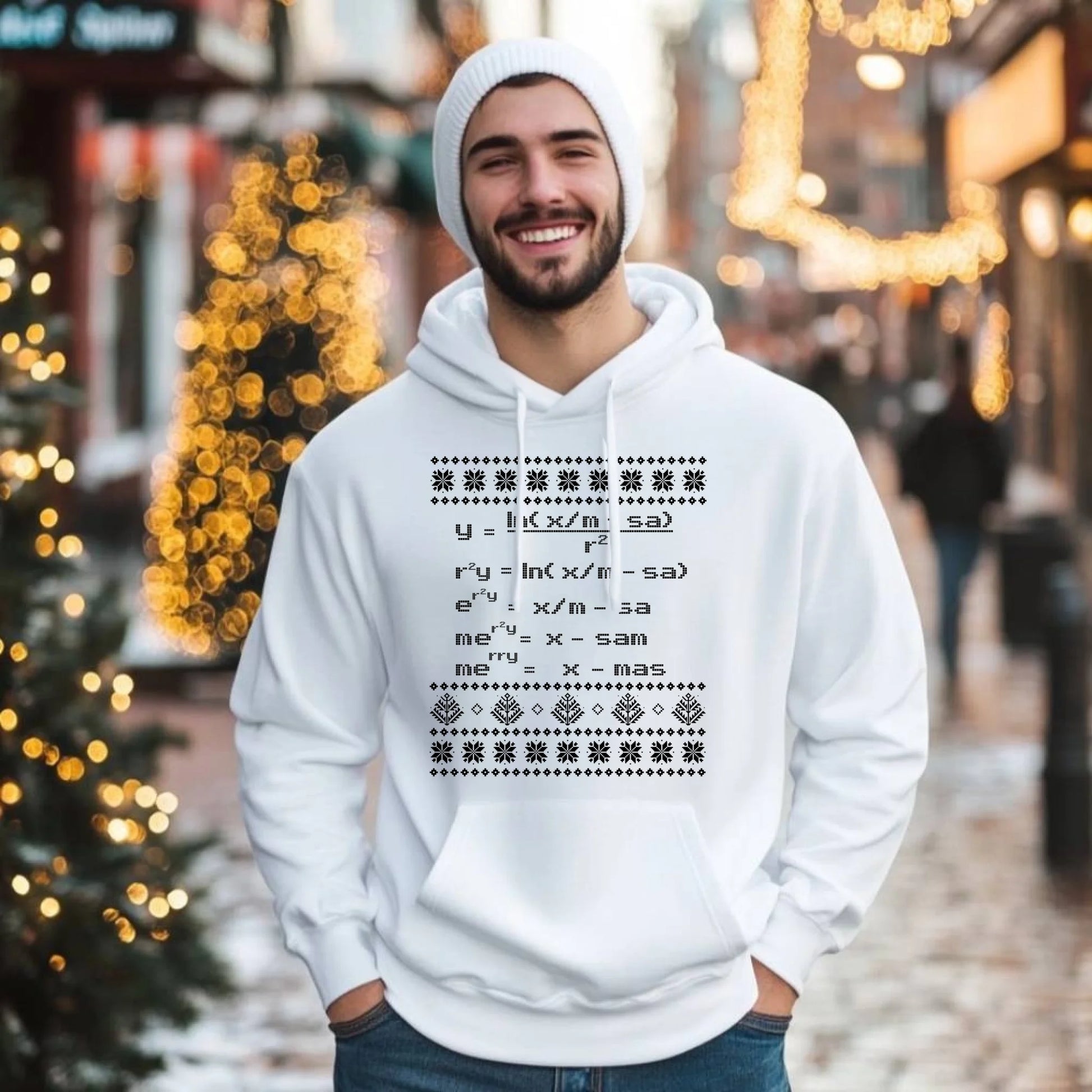 Bluza męska z kapturem świąteczna - Zadanie matematyczne BN108 - StoryCups.pl