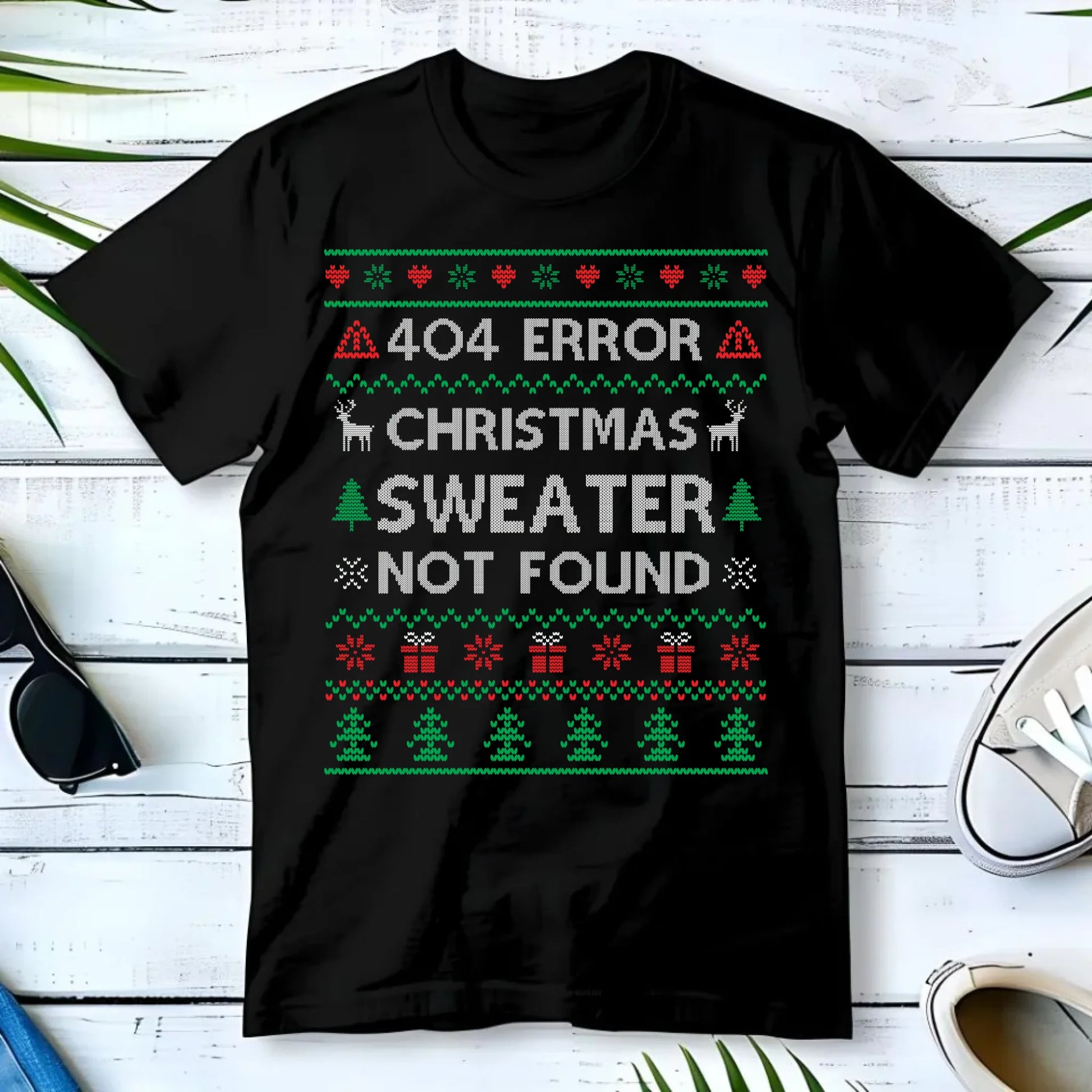Koszulka męska świąteczna - Error 404 Christmas sweater not found BN107 - StoryCups.pl