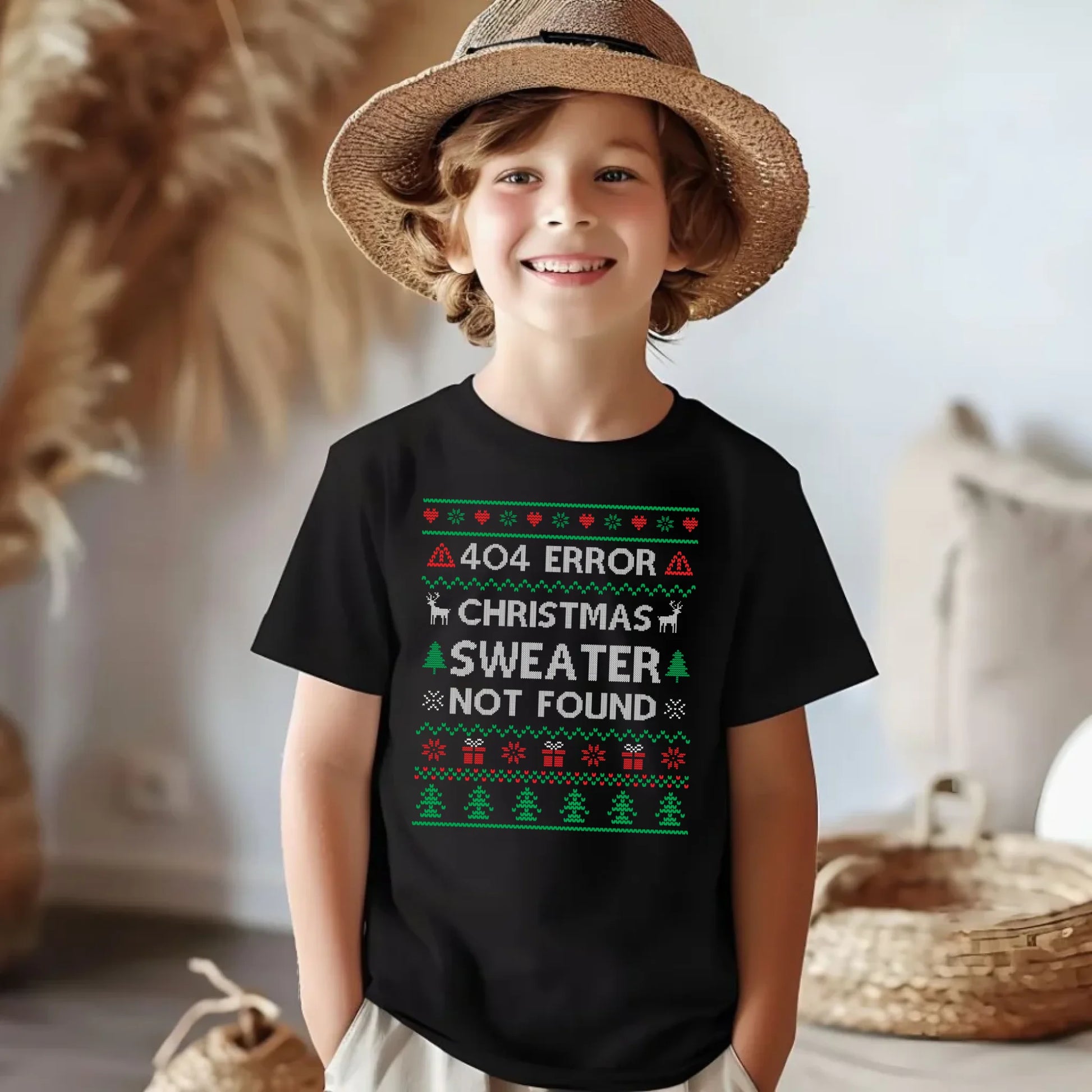 Koszulka dziecięca świąteczna - Error 404 Christmas sweater not found BN107 - StoryCups.pl
