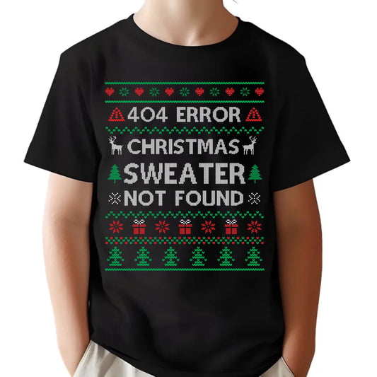 Koszulka dziecięca świąteczna - Error 404 Christmas sweater not found BN107 - StoryCups.pl