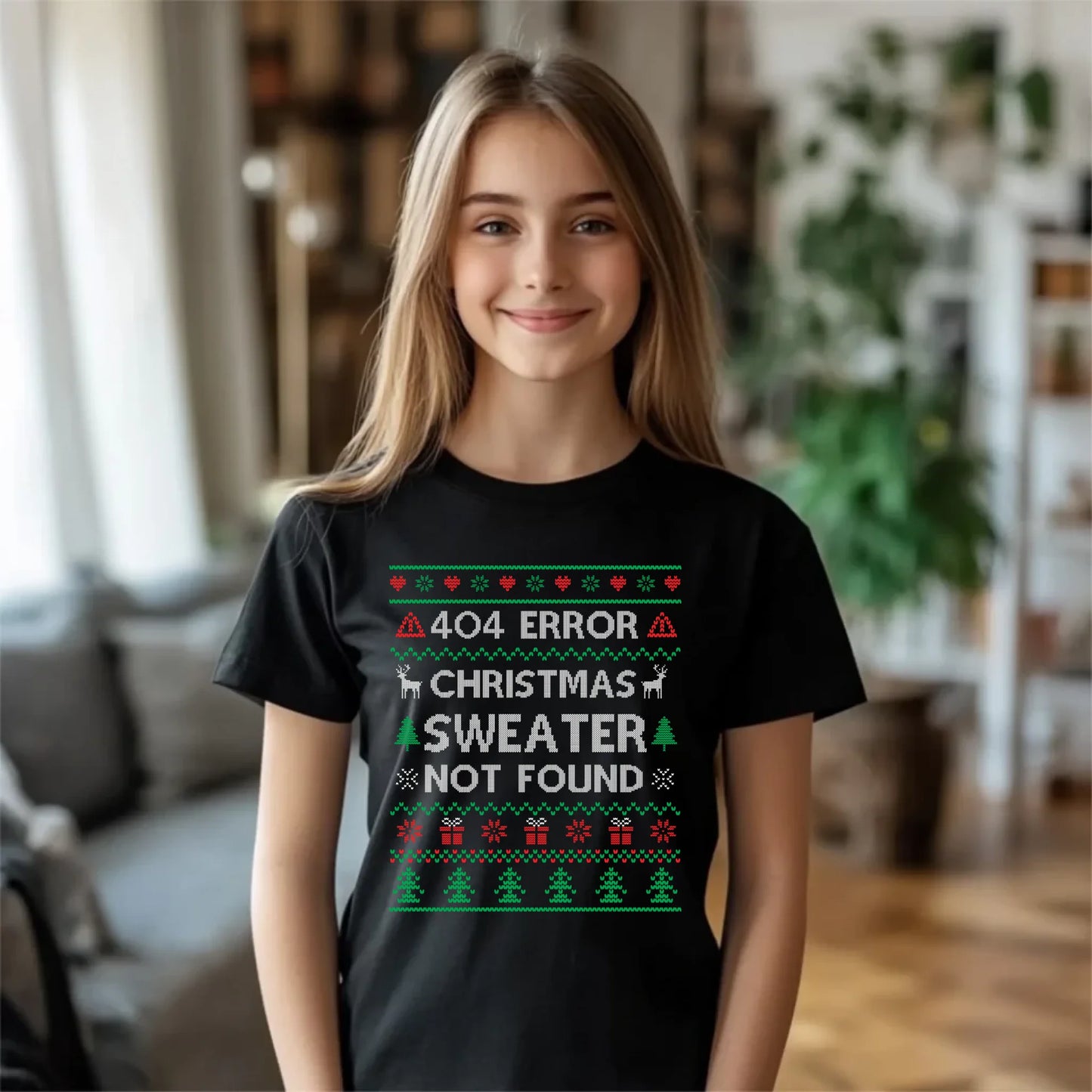 Koszulka dziecięca świąteczna - Error 404 Christmas sweater not found BN107 - StoryCups.pl