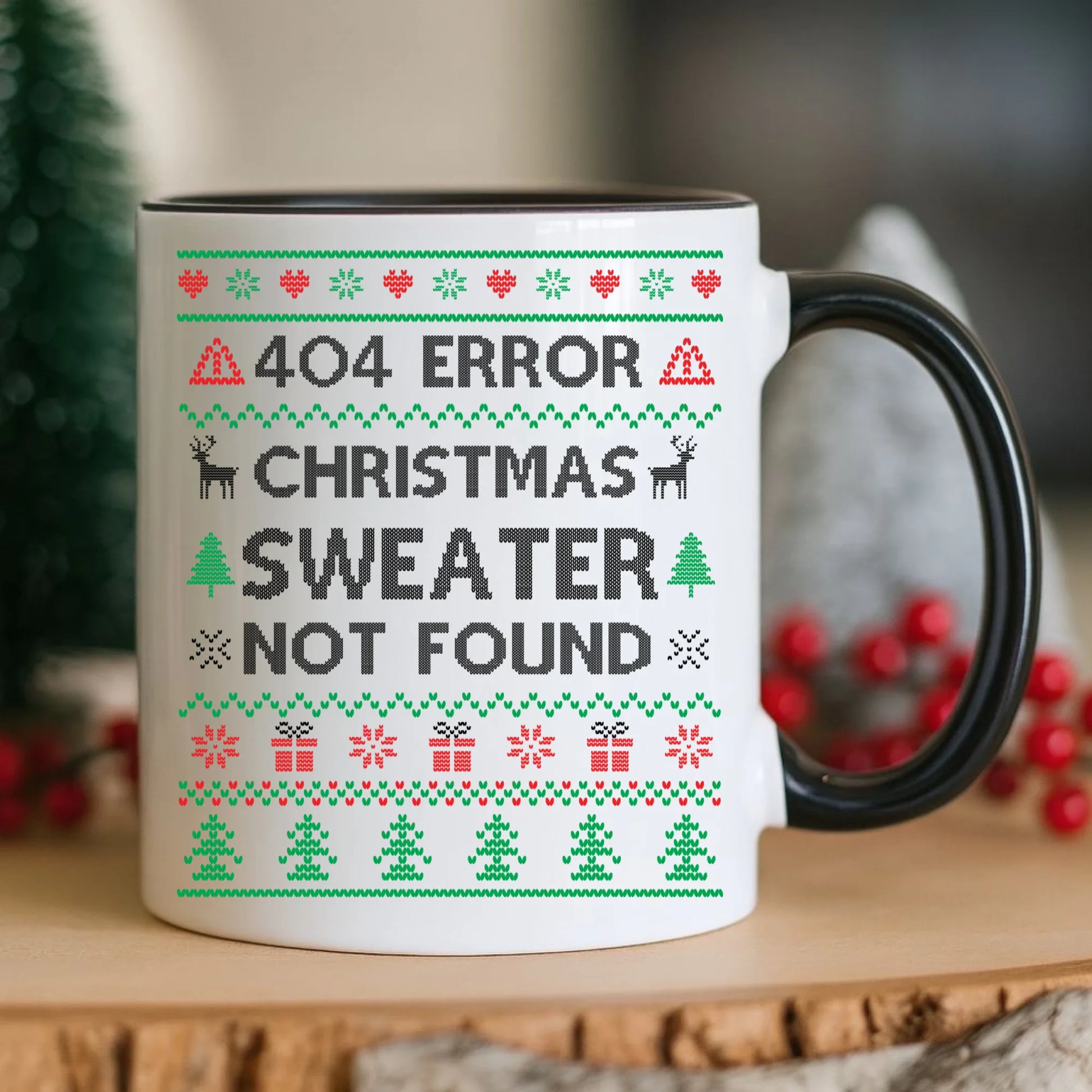 Kubek świąteczny - Error 404 Christmas sweater not found BN107 - StoryCups.pl