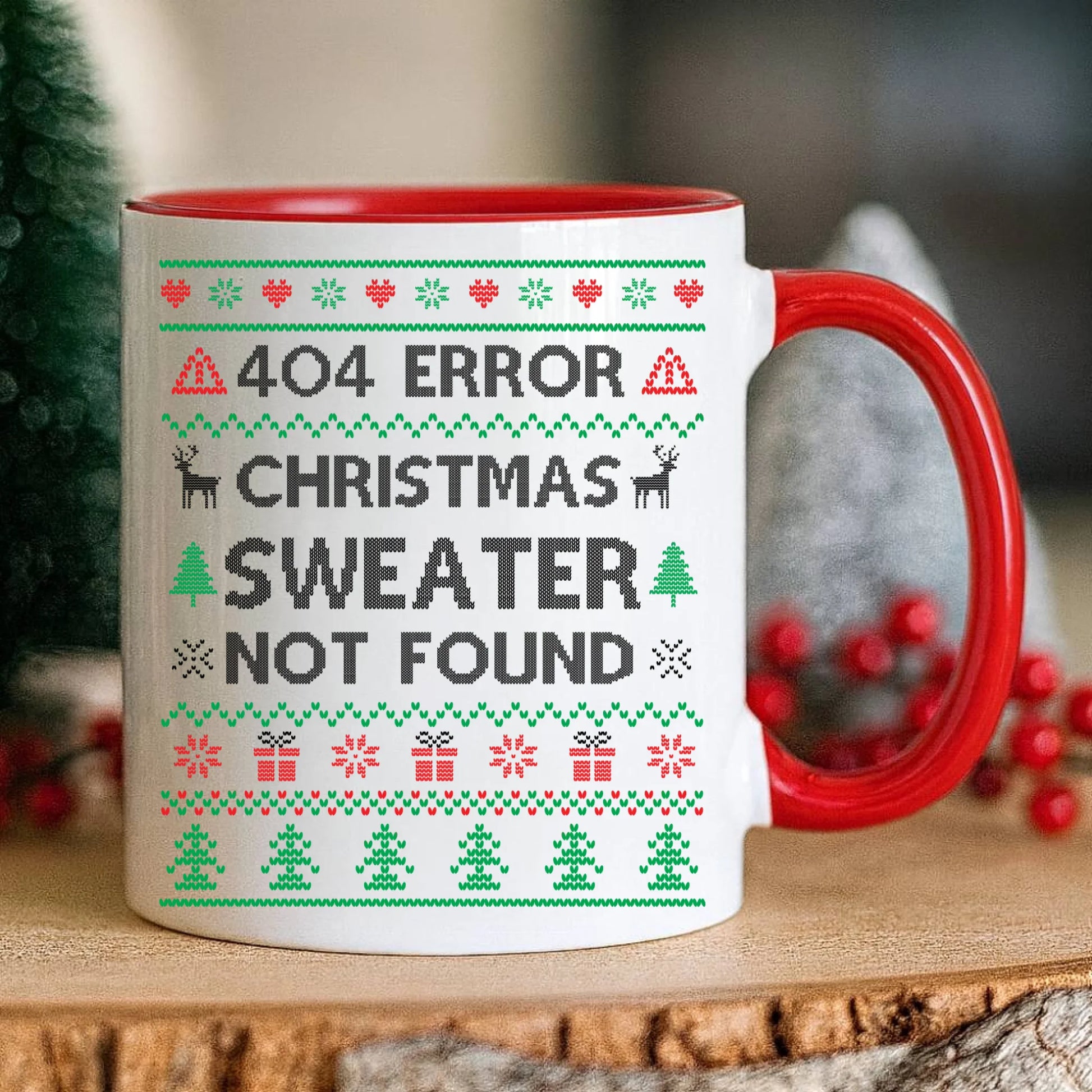 Kubek świąteczny - Error 404 Christmas sweater not found BN107 - StoryCups.pl