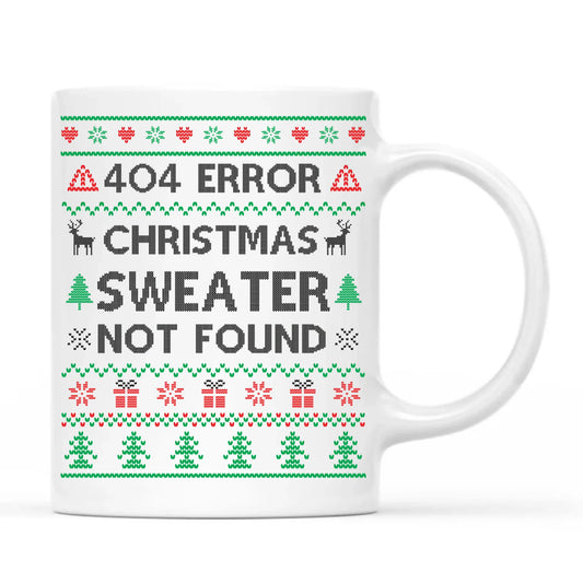 Kubek świąteczny - Error 404 Christmas sweater not found BN107 - StoryCups.pl