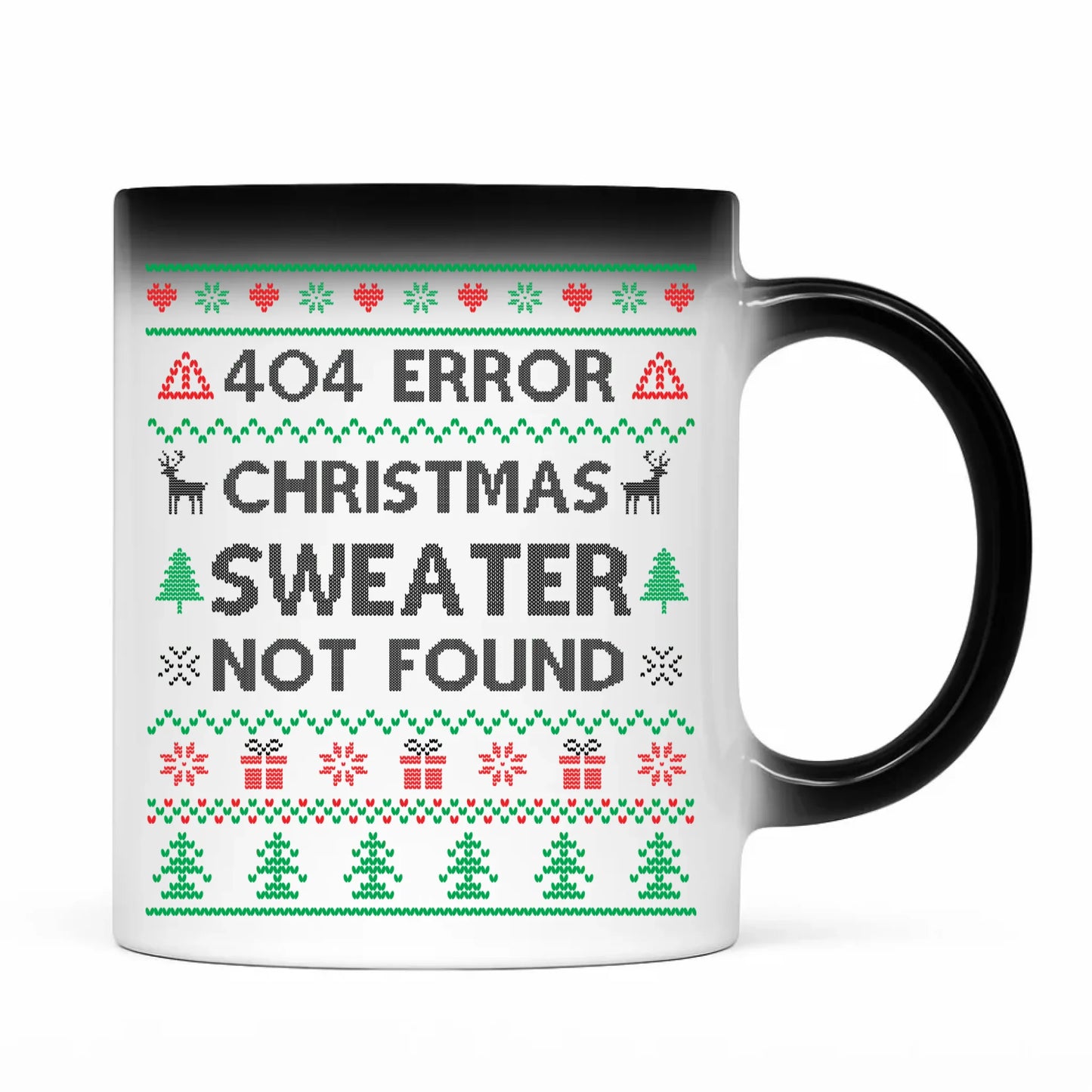 Kubek magiczny świąteczny - Error 404 Christmas sweater not found BN107 - StoryCups.pl