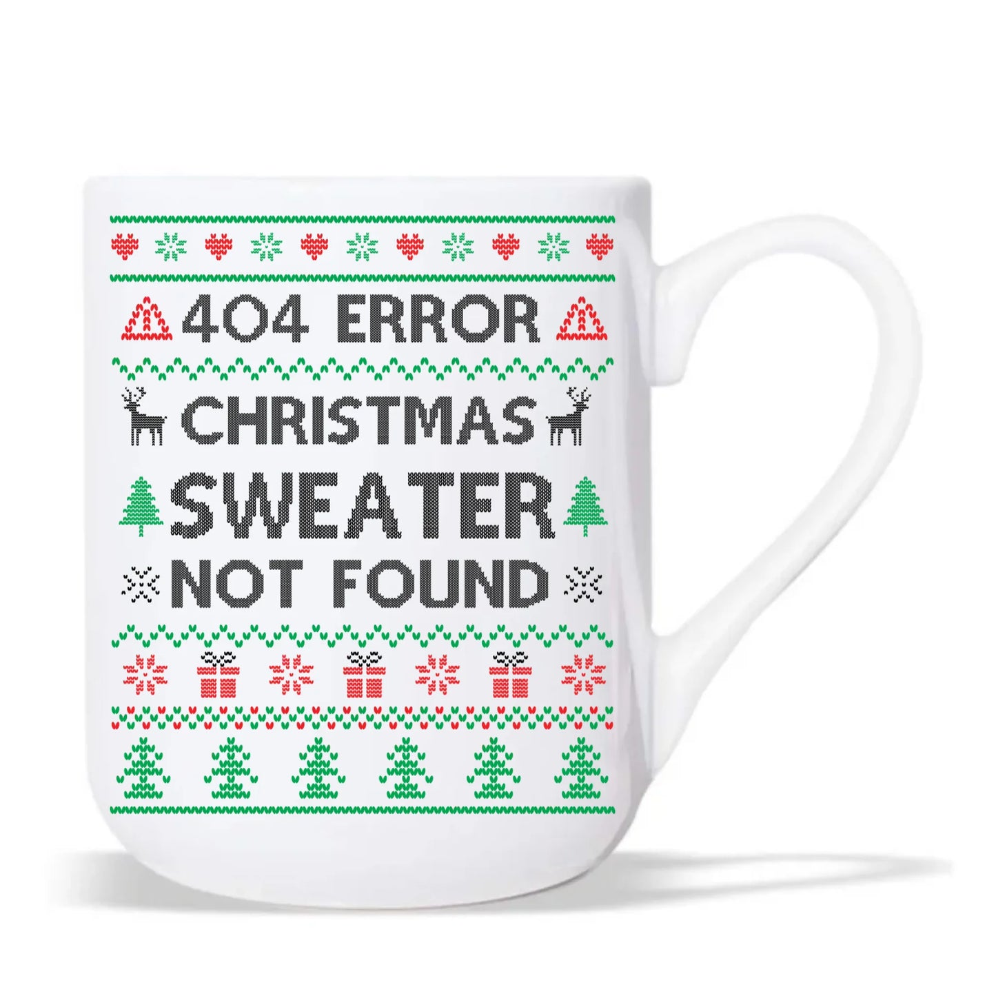Kubek elegant świąteczny - Error 404 Christmas sweater not found BN107 - StoryCups.pl
