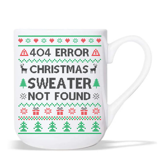 Kubek elegant świąteczny - Error 404 Christmas sweater not found BN107 - StoryCups.pl
