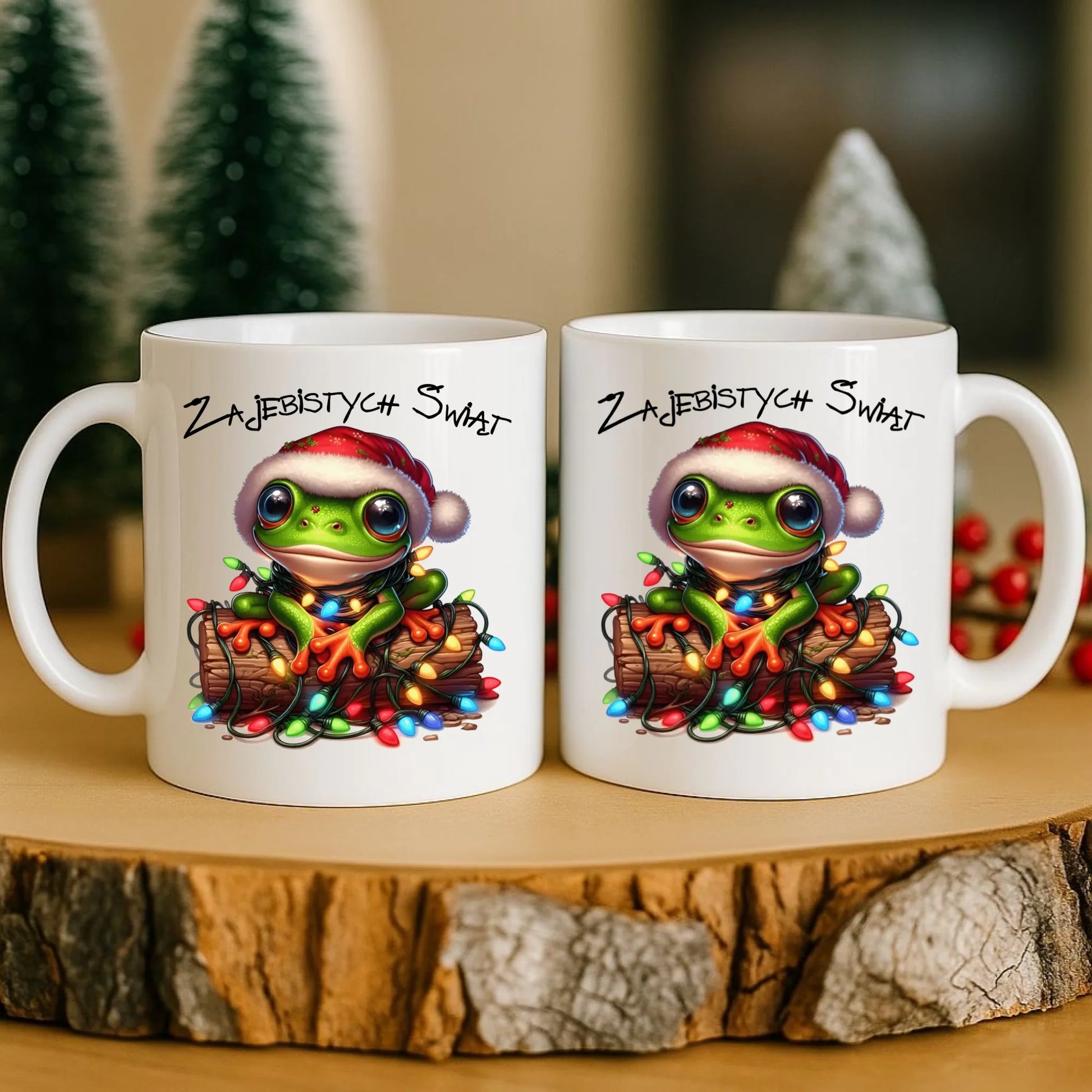 Kubek świąteczny - Żaba - Żajebistych Świąt BN106 - StoryCups.pl