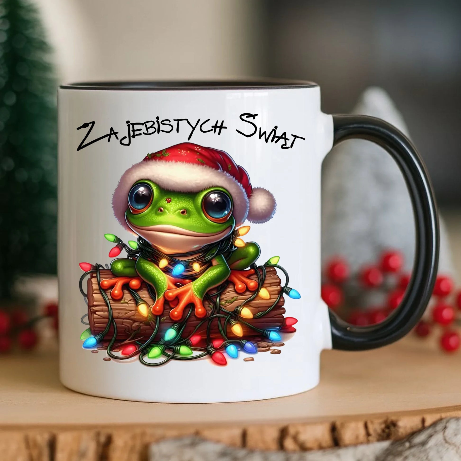 Kubek świąteczny - Żaba - Żajebistych Świąt BN106 - StoryCups.pl
