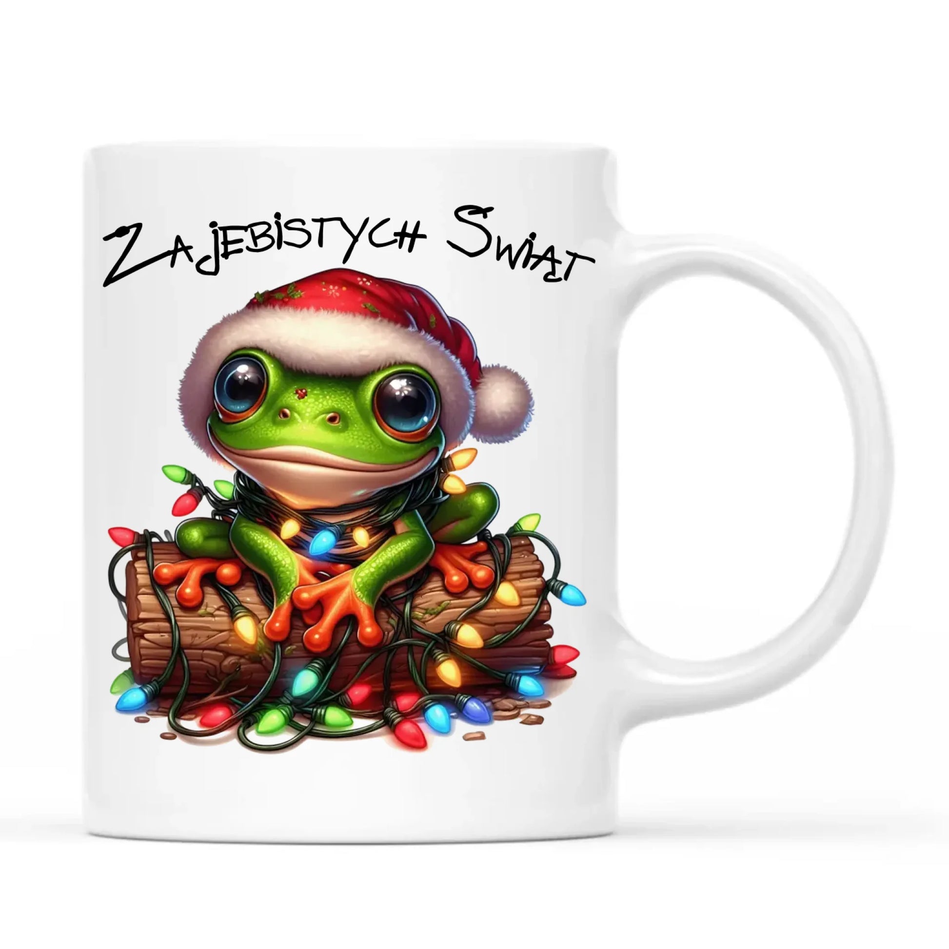 Kubek świąteczny - Żaba - Żajebistych Świąt BN106 - StoryCups.pl