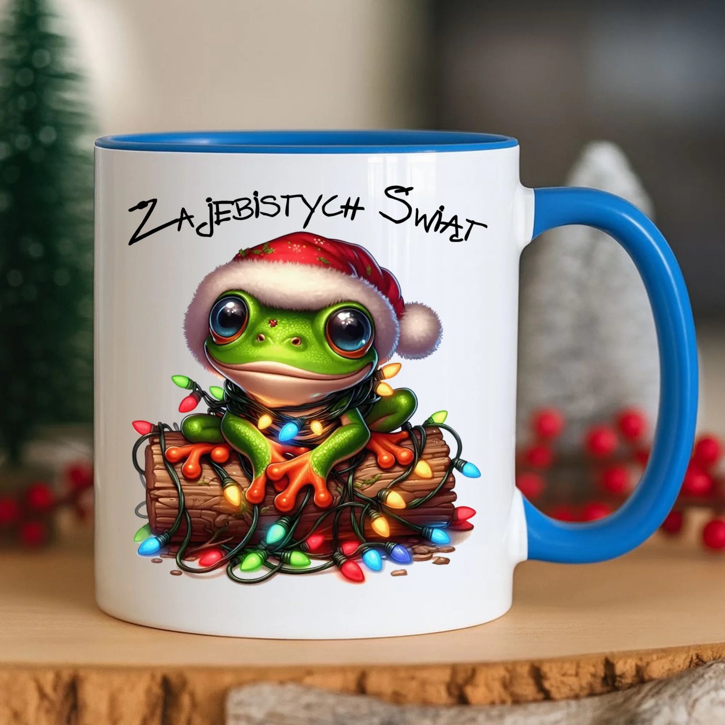 Kubek świąteczny - Żaba - Żajebistych Świąt BN106 - StoryCups.pl