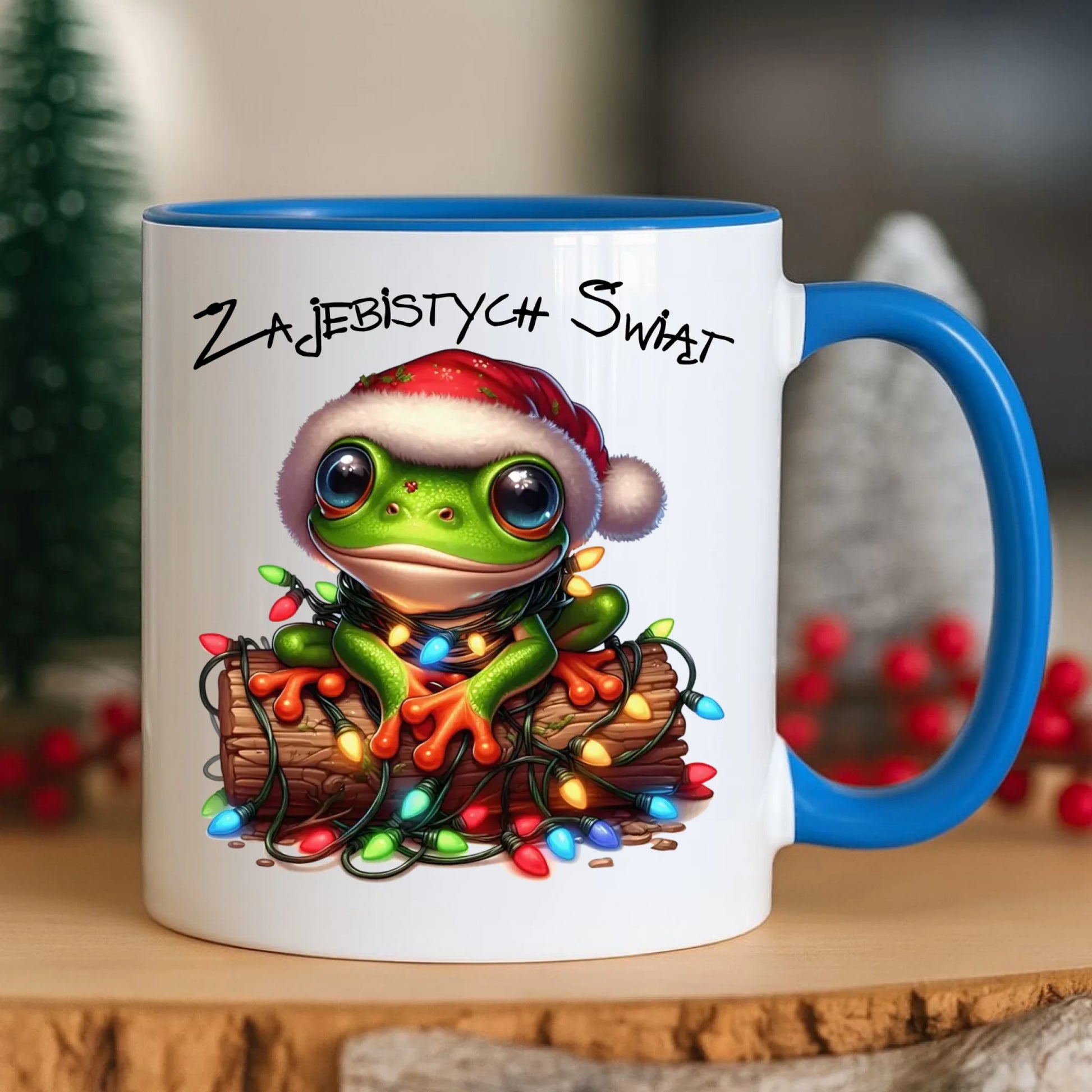 Kubek świąteczny - Żaba - Żajebistych Świąt BN106 - StoryCups.pl