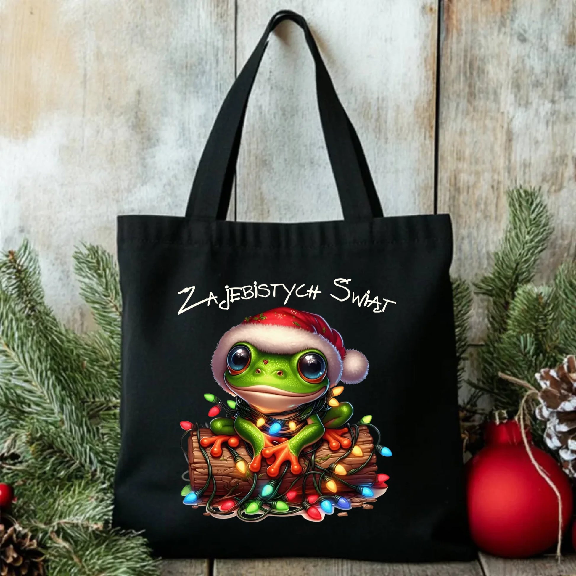 Torba świąteczna - Żaba - Żajebistych Świąt BN106 - StoryCups.pl