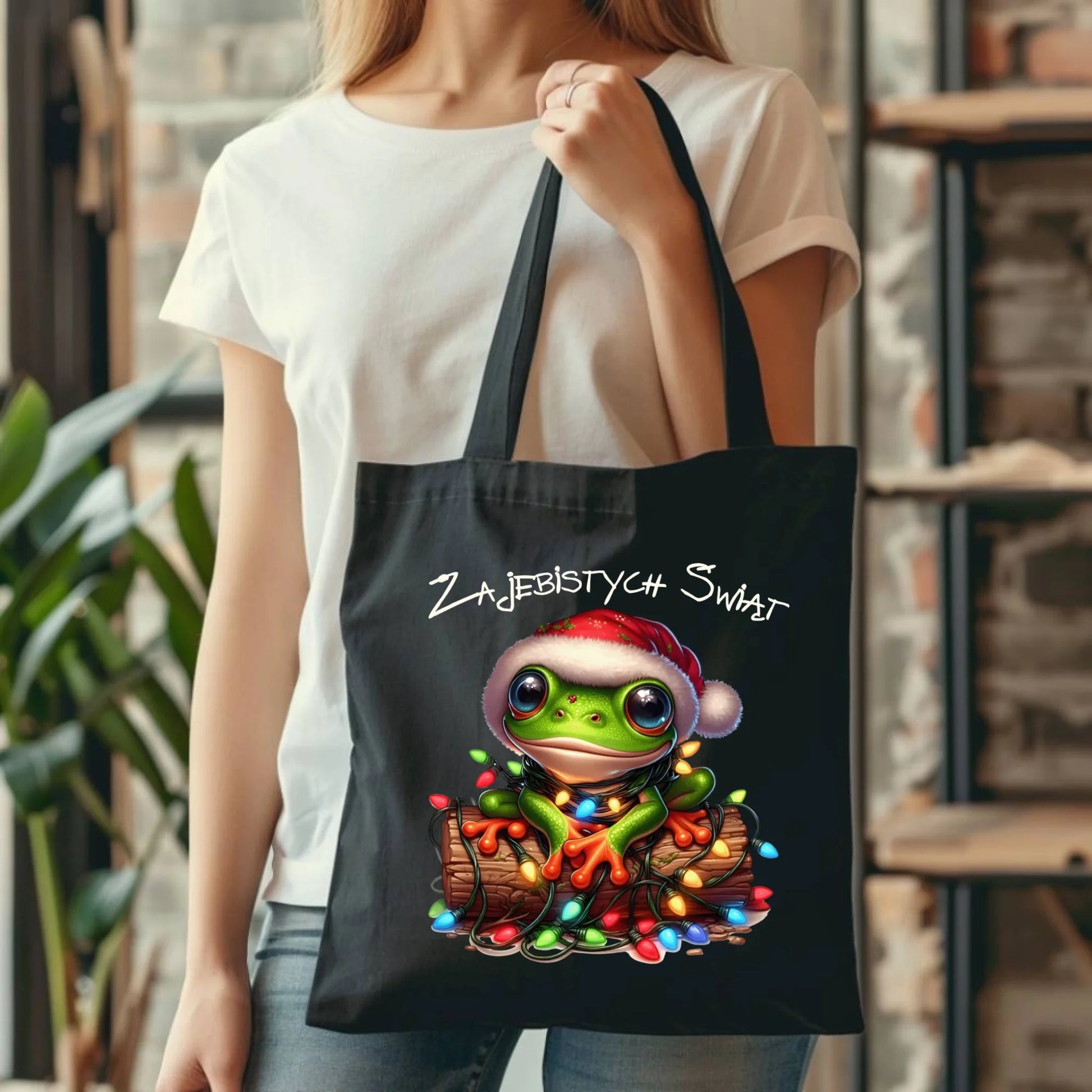 Torba świąteczna - Żaba - Żajebistych Świąt BN106 - StoryCups.pl