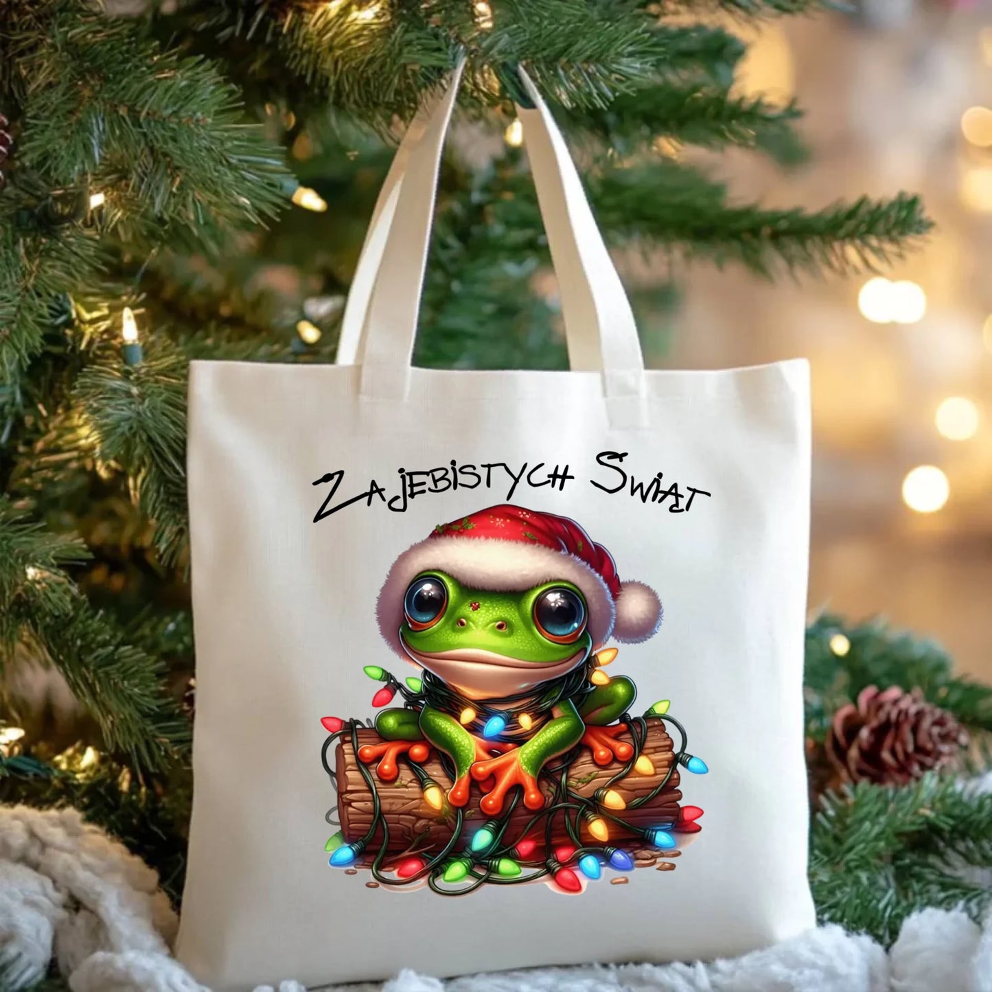 Torba świąteczna - Żaba - Żajebistych Świąt BN106 - StoryCups.pl