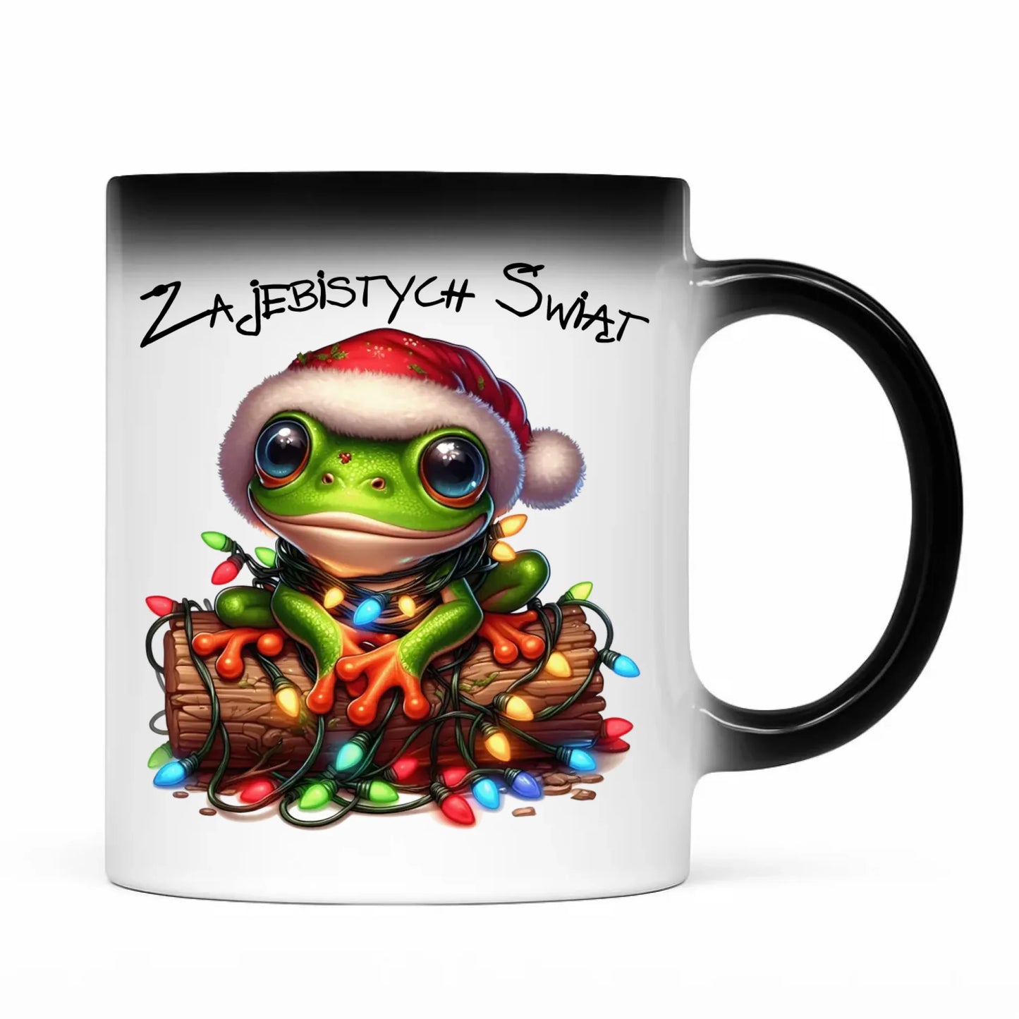 Kubek magiczny świąteczny - Żaba - Żajebistych Świąt BN106 - StoryCups.pl