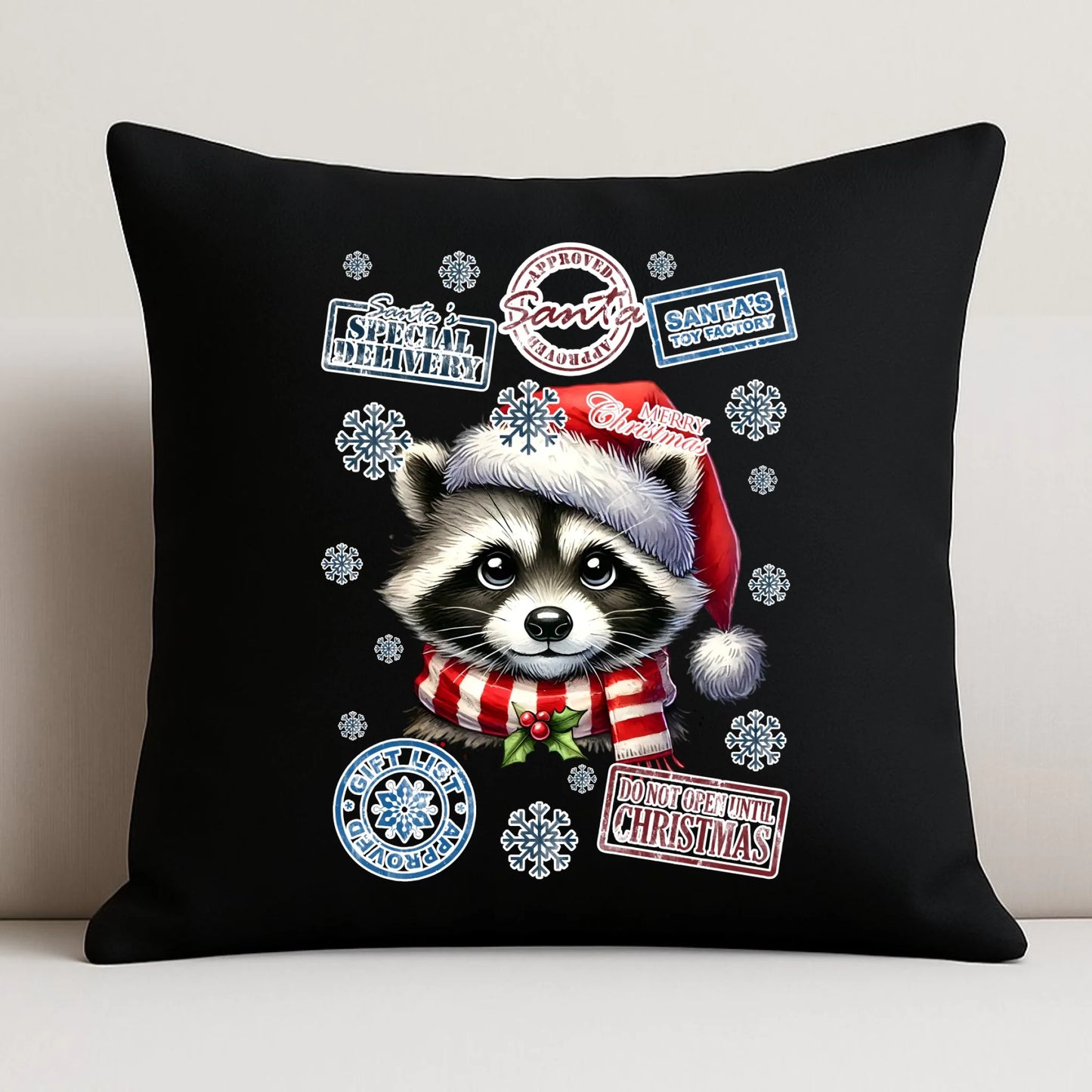 Poduszka dekoracyjna świąteczna - Szop - Przesyłka od Mikołaja BN104 - StoryCups.pl