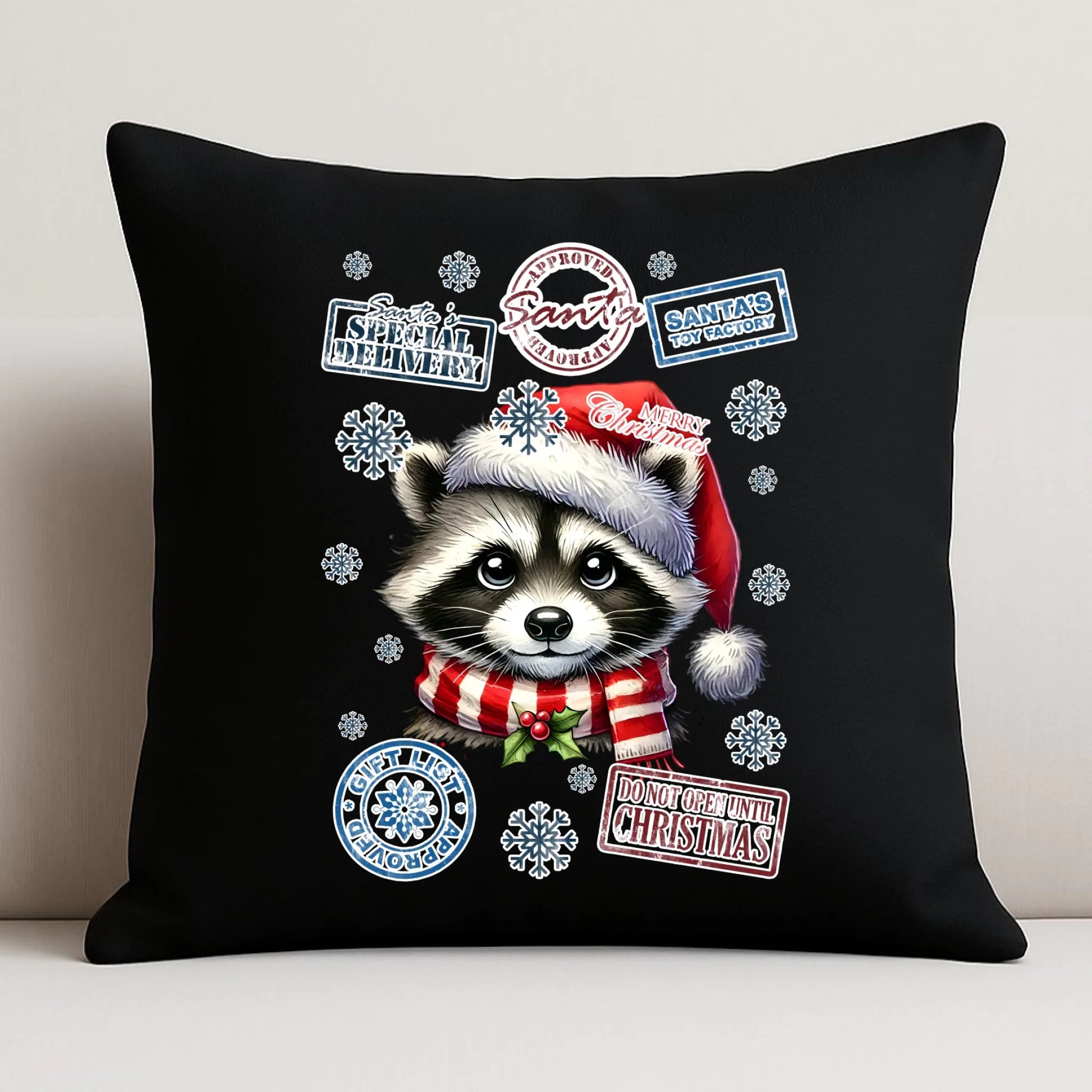 Poduszka dekoracyjna świąteczna - Szop - Przesyłka od Mikołaja BN104 - StoryCups.pl