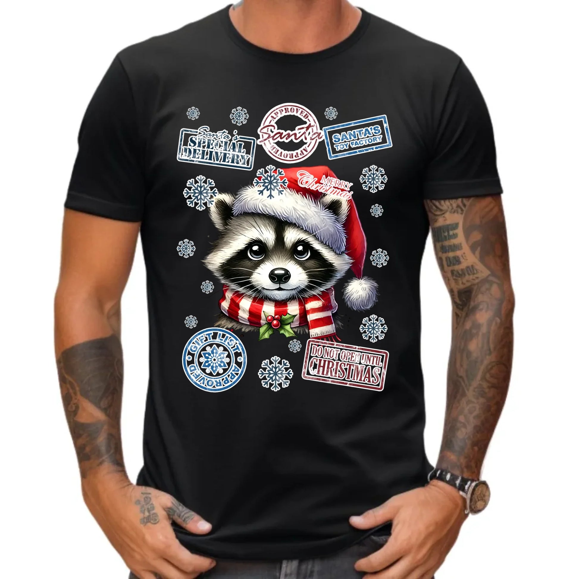 Koszulka męska świąteczna - Szop - Przesyłka od Mikołaja BN104 - StoryCups.pl