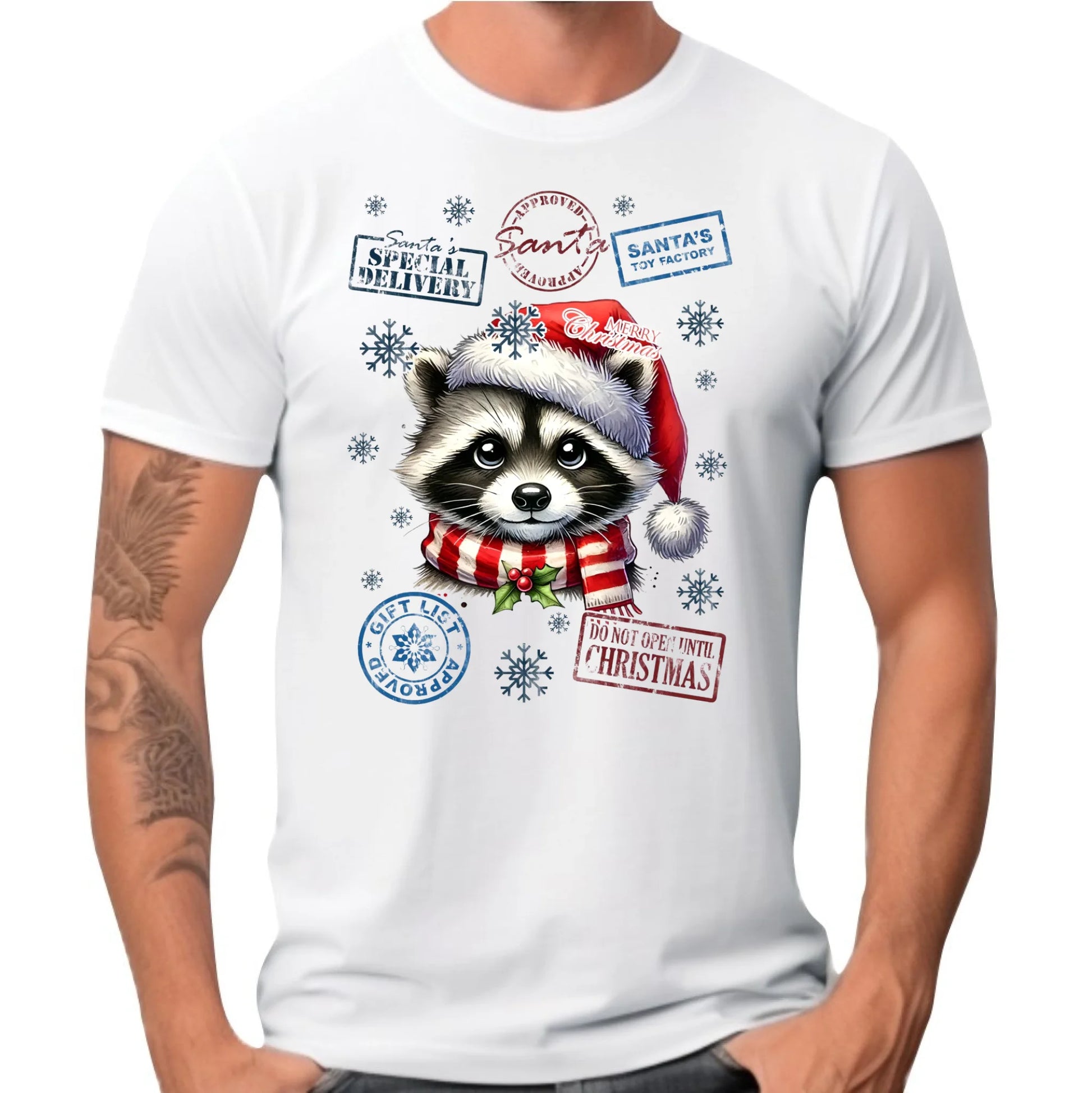 Koszulka męska świąteczna - Szop - Przesyłka od Mikołaja BN104 - StoryCups.pl