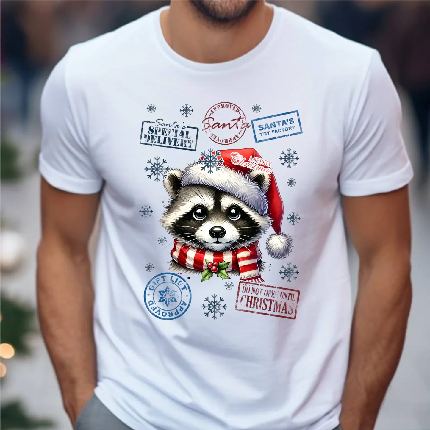Koszulka męska świąteczna - Szop - Przesyłka od Mikołaja BN104 - StoryCups.pl