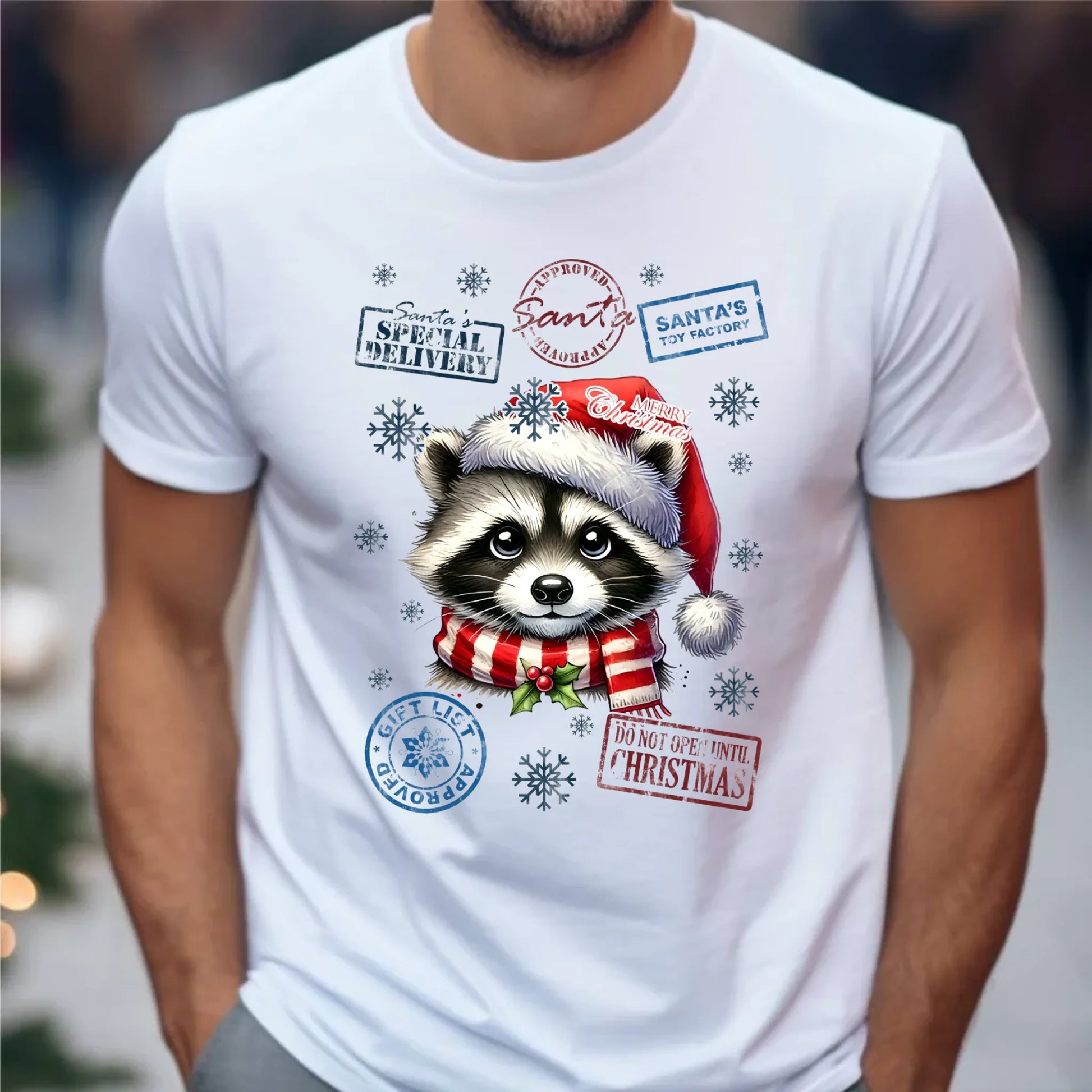 Koszulka męska świąteczna - Szop - Przesyłka od Mikołaja BN104 - StoryCups.pl
