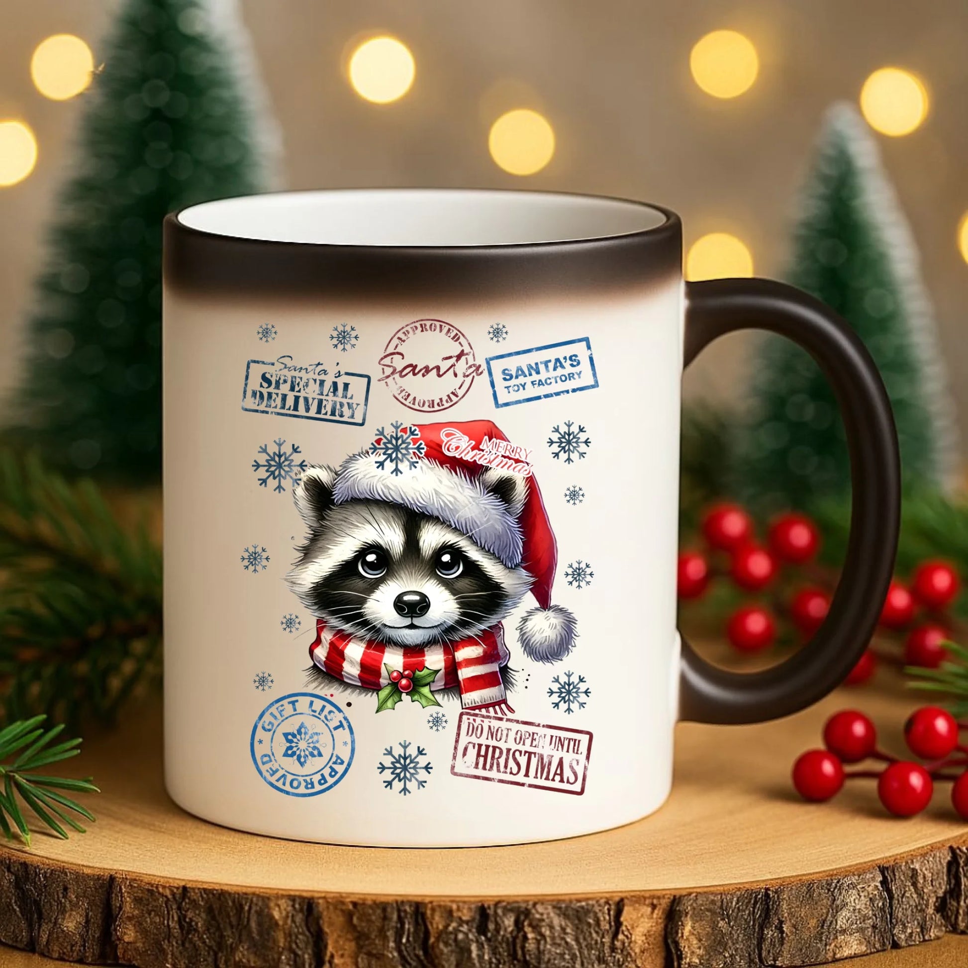 Kubek magiczny świąteczny - Szop - Przesyłka od Mikołaja BN104 - StoryCups.pl