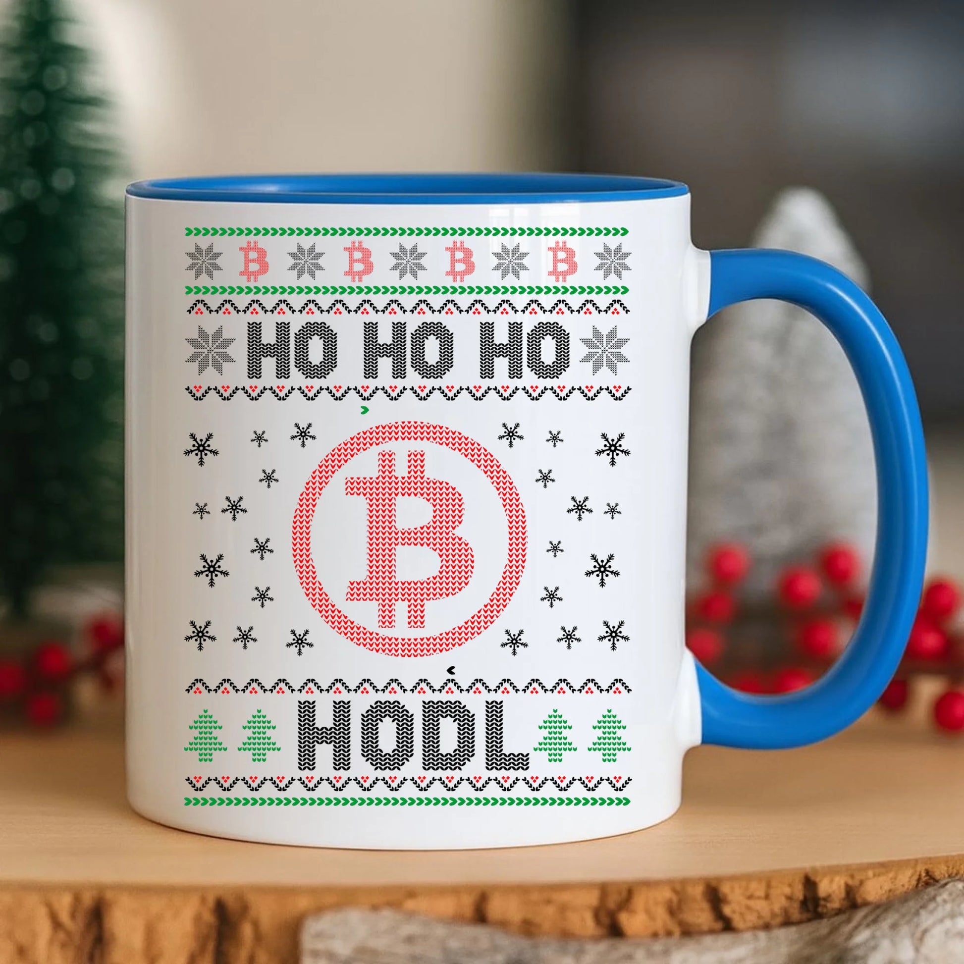 Kubek świąteczny - Bitcoin - Ho Ho hodl BN103 - StoryCups.pl
