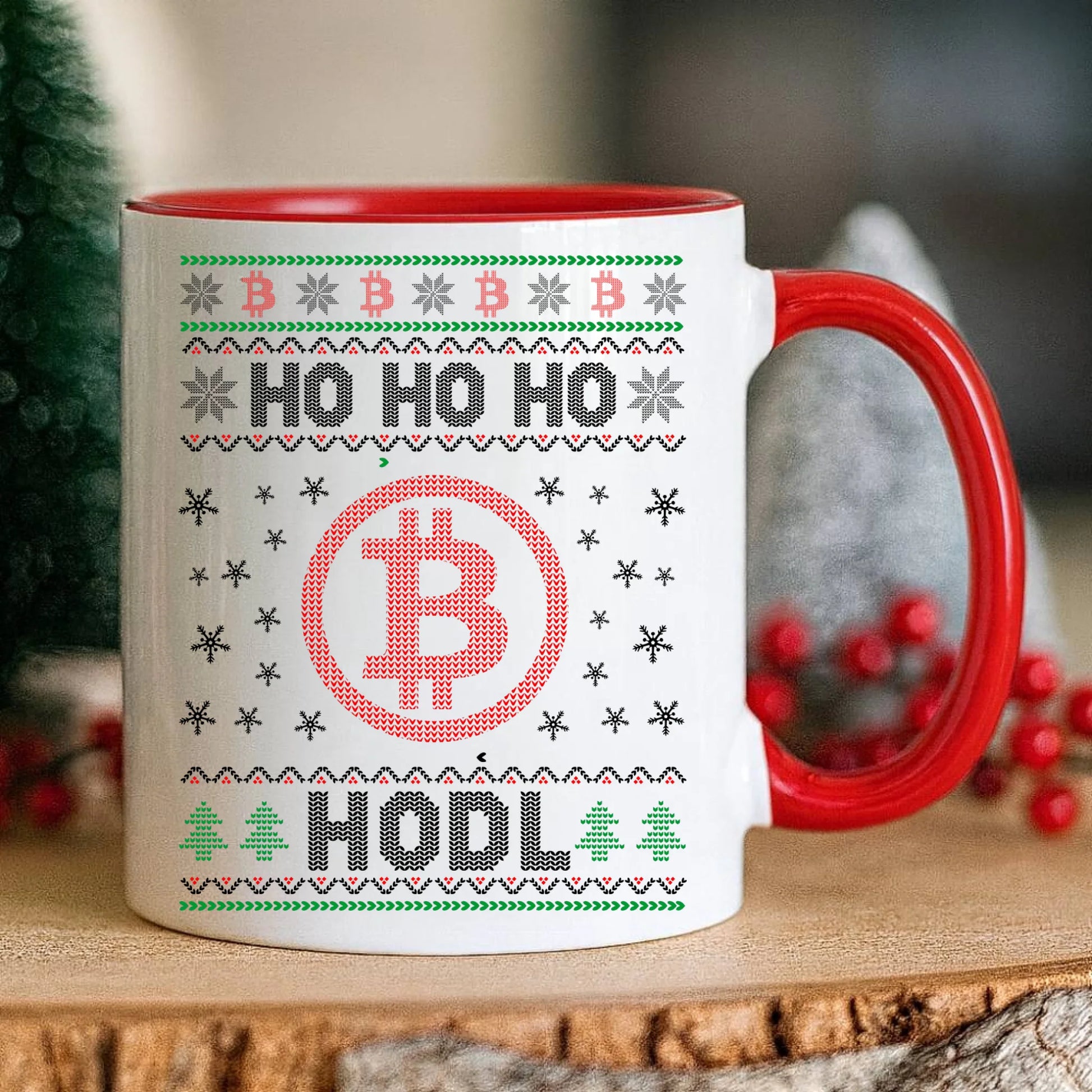 Kubek świąteczny - Bitcoin - Ho Ho hodl BN103 - StoryCups.pl