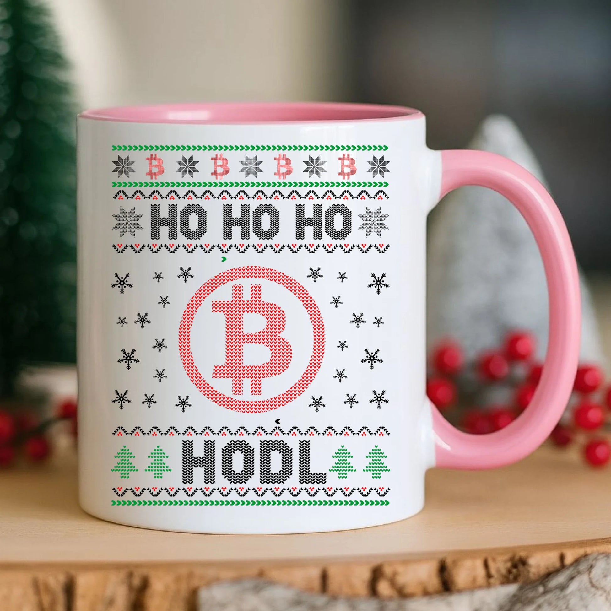 Kubek świąteczny - Bitcoin - Ho Ho hodl BN103 - StoryCups.pl
