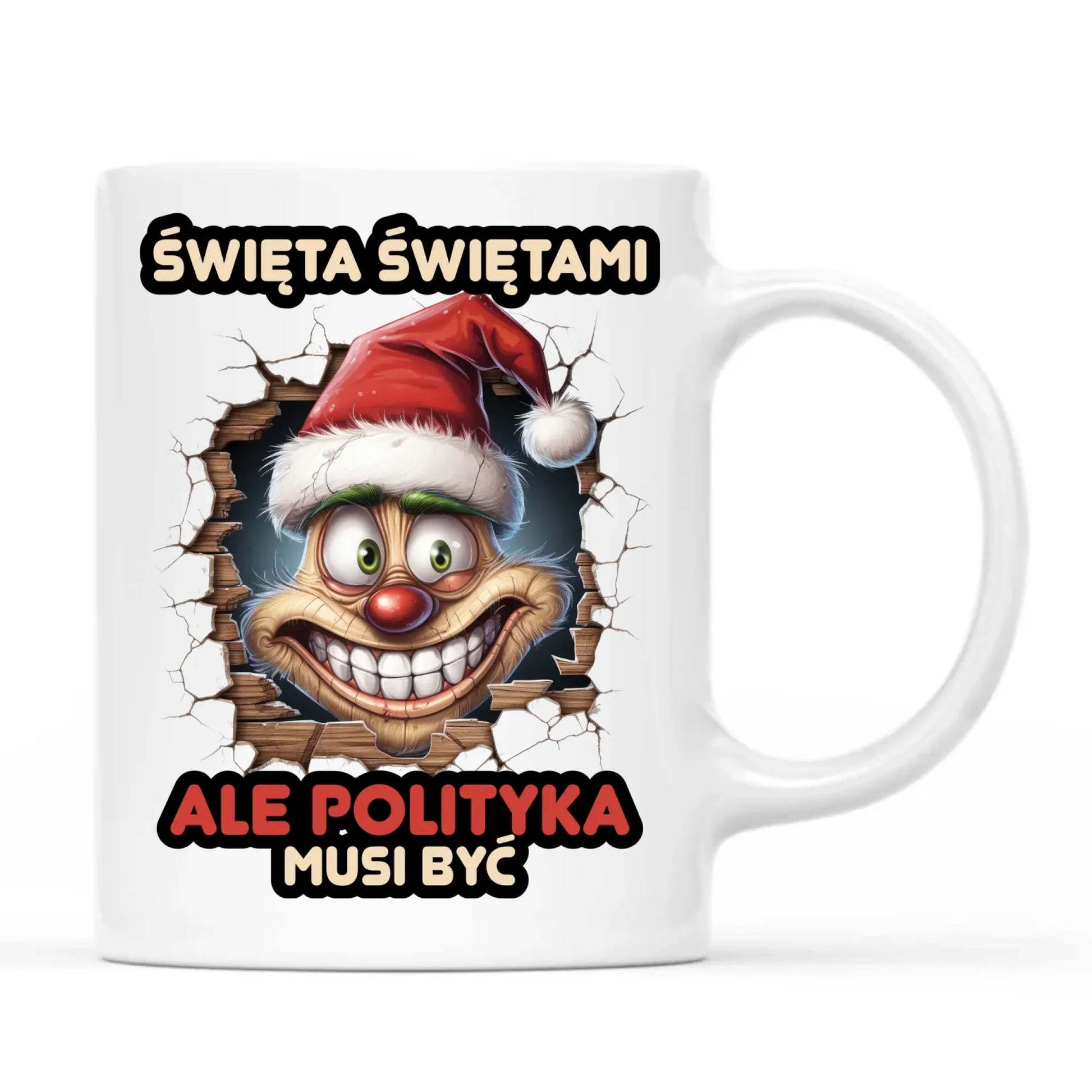 Kubek świąteczny - Święta świętami ale polityka musi być BN102 - StoryCups.pl