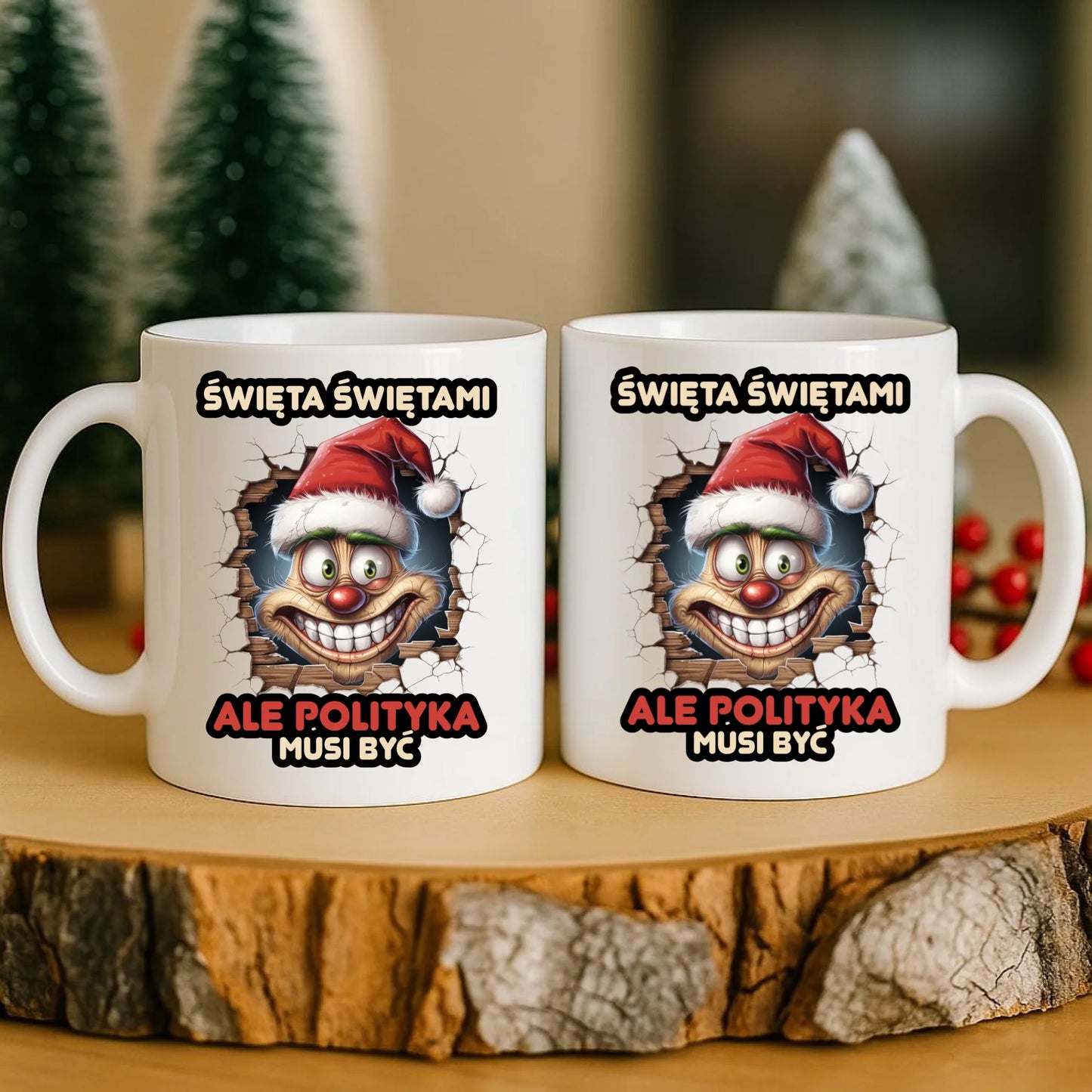 Kubek świąteczny - Święta świętami ale polityka musi być BN102 - StoryCups.pl