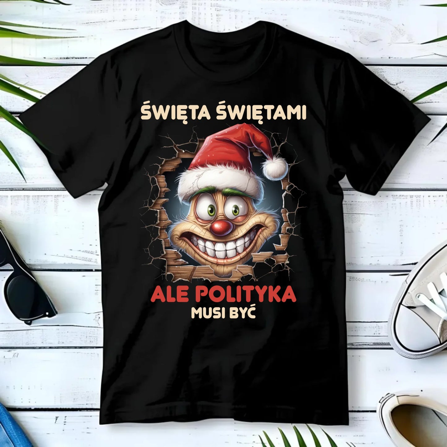 Koszulka męska świąteczna - Święta świętami ale polityka musi być BN102 - StoryCups.pl