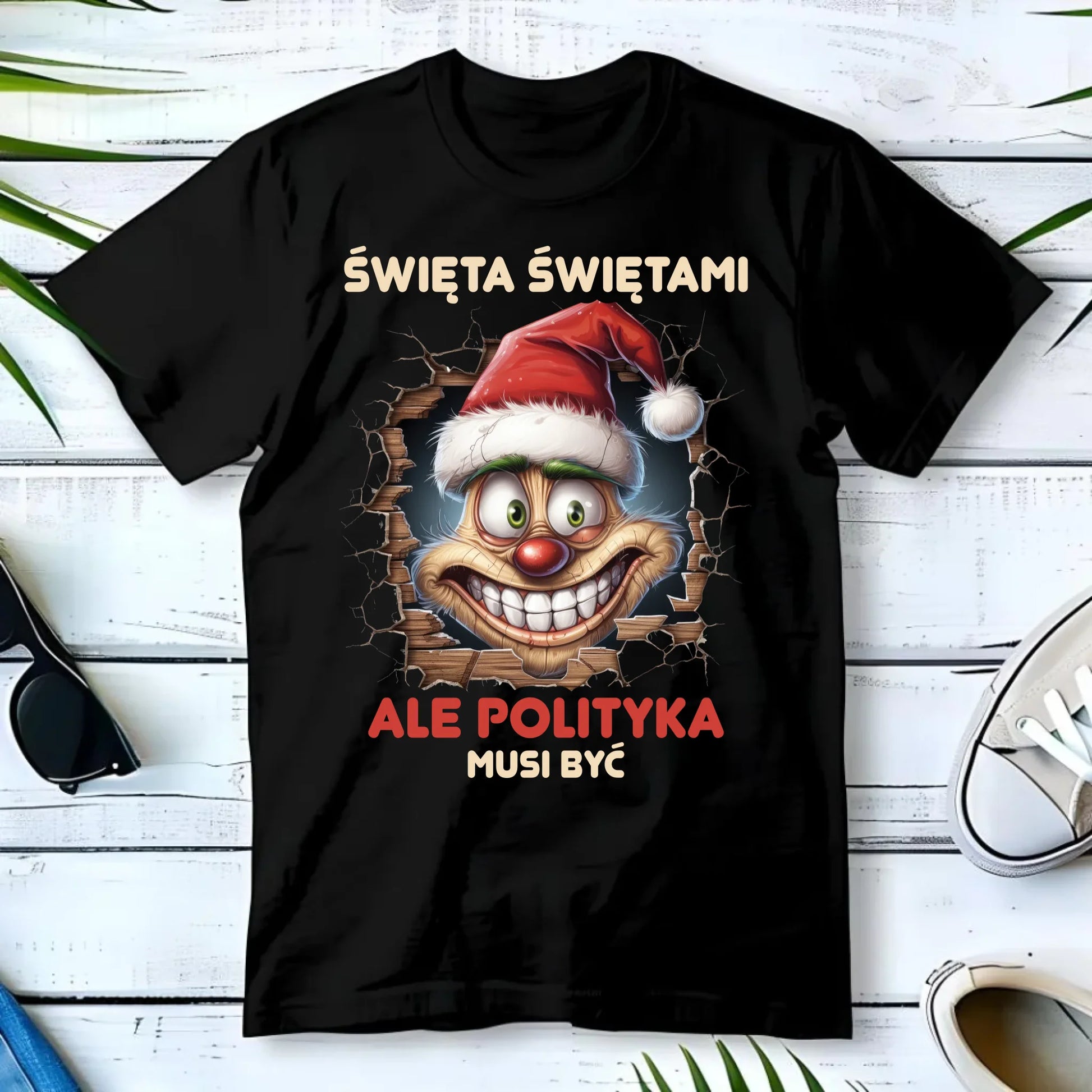 Koszulka męska świąteczna - Święta świętami ale polityka musi być BN102 - StoryCups.pl