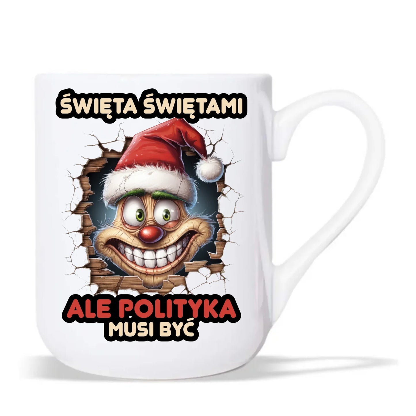 Kubek elegant świąteczny - Święta świętami ale polityka musi być BN102 - StoryCups.pl