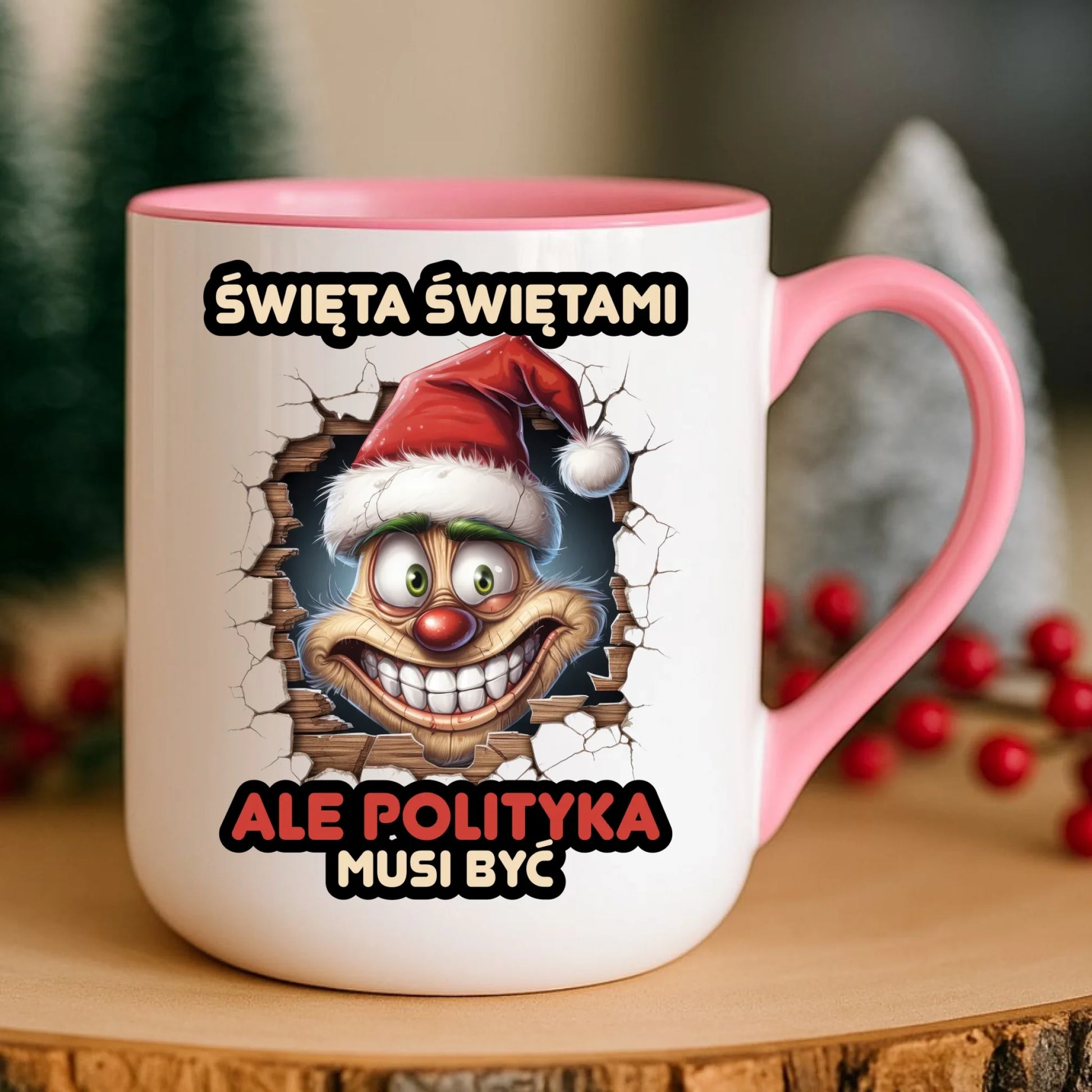 Kubek elegant świąteczny - Święta świętami ale polityka musi być BN102 - StoryCups.pl