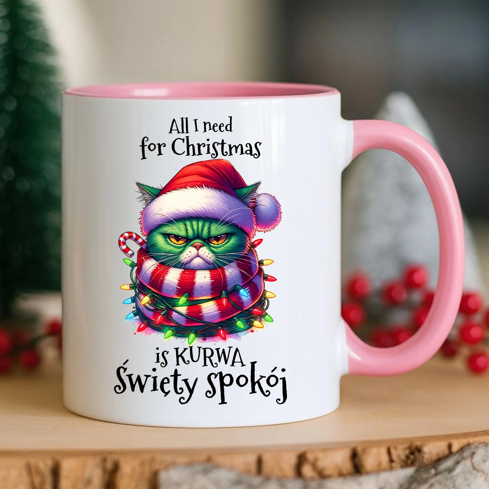Kubek świąteczny - All I need for Christmas is ku*wa święty spokój - bez cenzury BN101 - StoryCups.pl