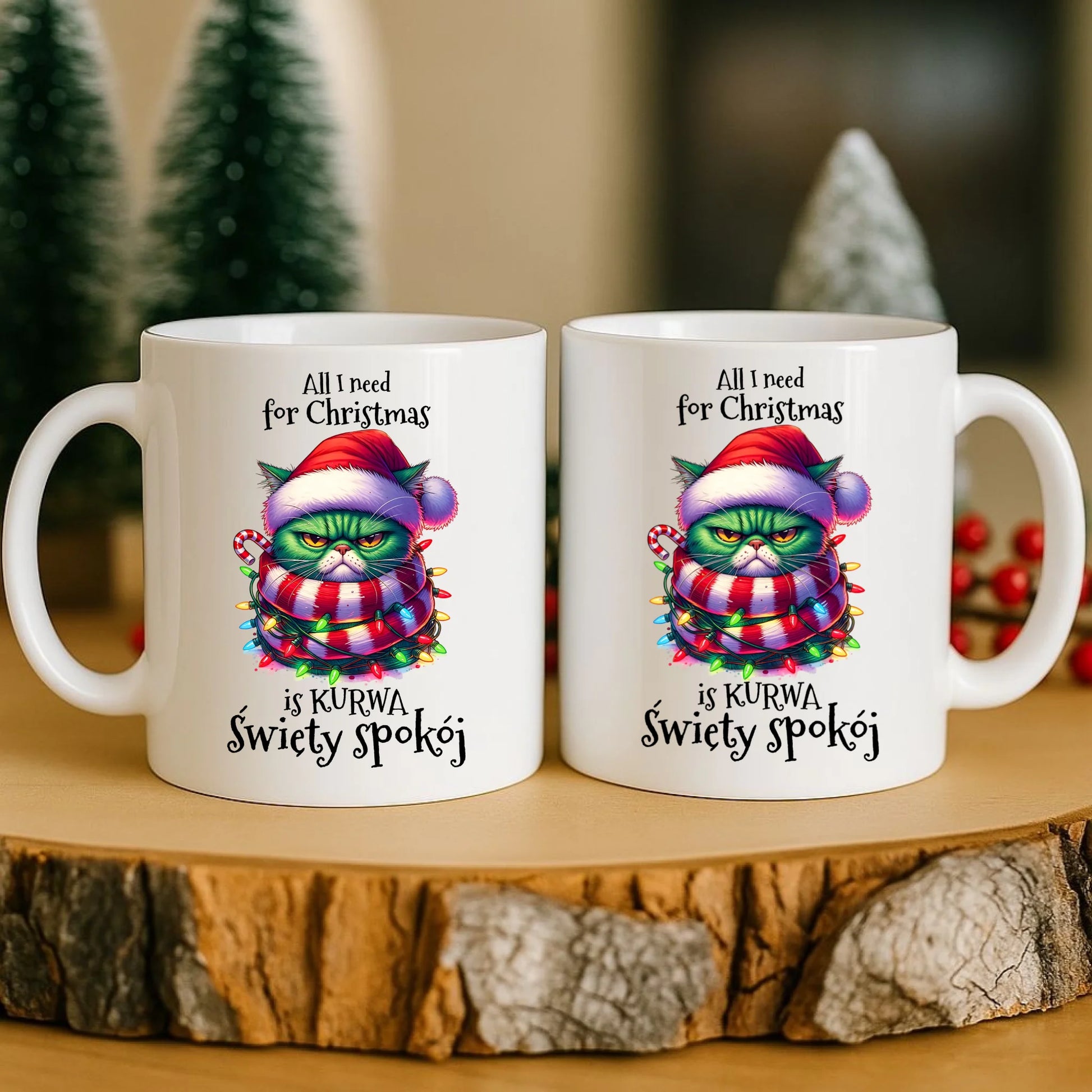 Kubek świąteczny - All I need for Christmas is ku*wa święty spokój - bez cenzury BN101 - StoryCups.pl