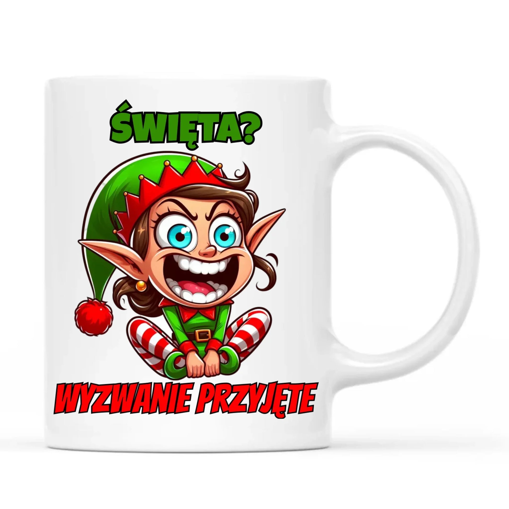 Kubek świąteczny - Skrzat Wyzwanie przyjęte BN100 - StoryCups.pl