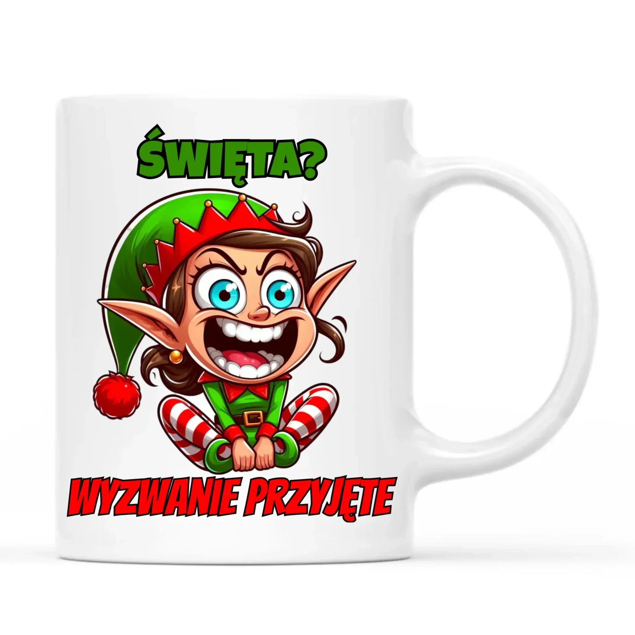Kubek świąteczny - Skrzat Wyzwanie przyjęte BN100 - StoryCups.pl