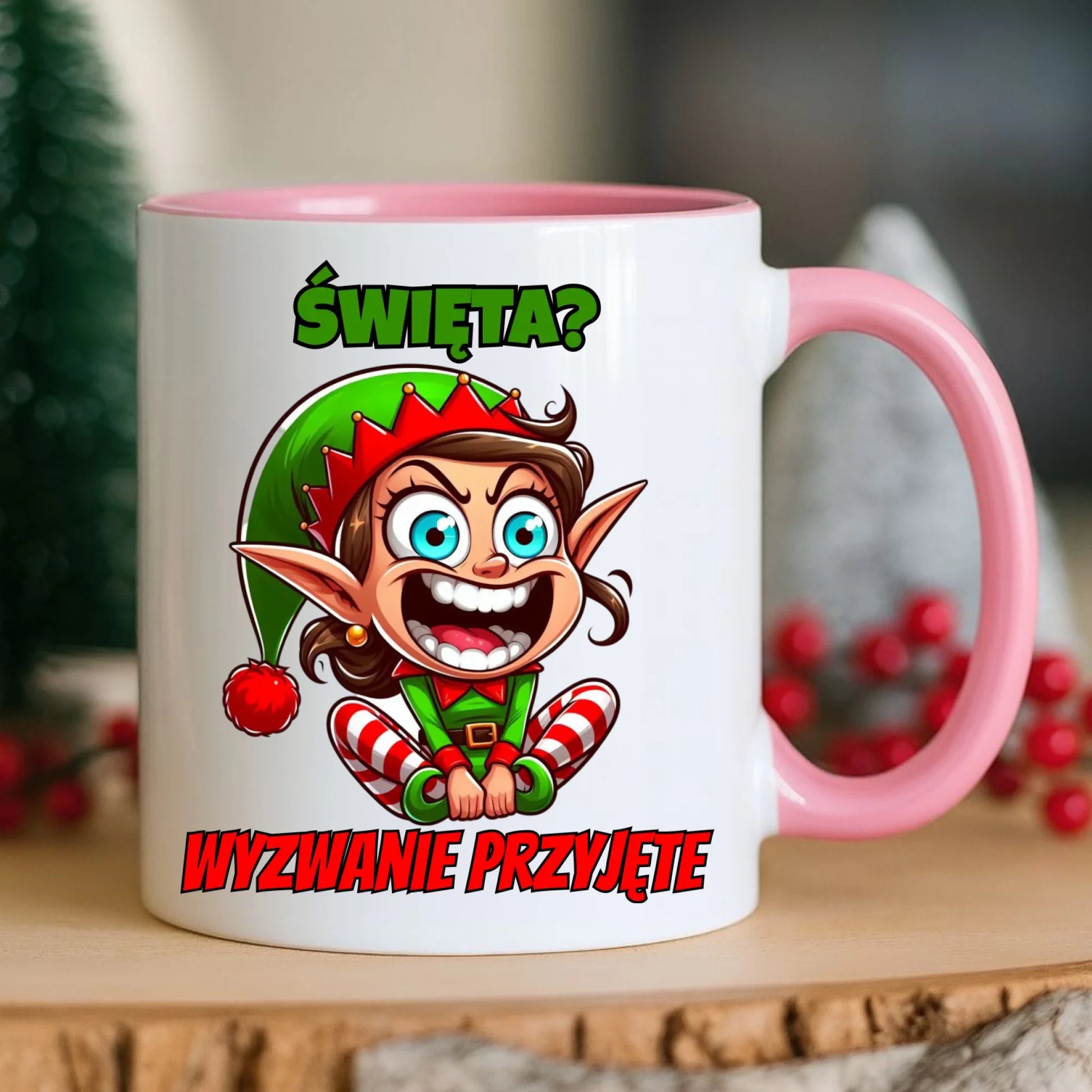 Kubek świąteczny - Skrzat Wyzwanie przyjęte BN100 - StoryCups.pl