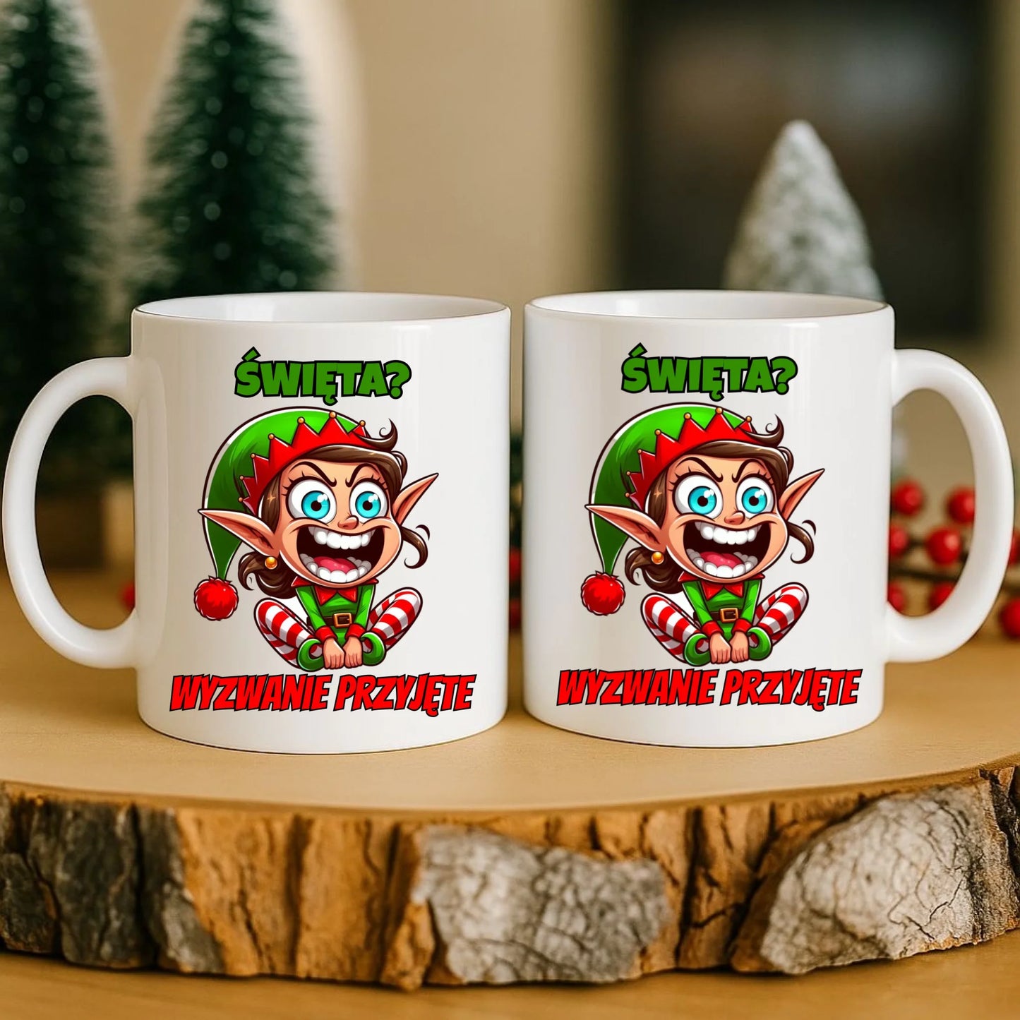 Kubek świąteczny - Skrzat Wyzwanie przyjęte BN100 - StoryCups.pl