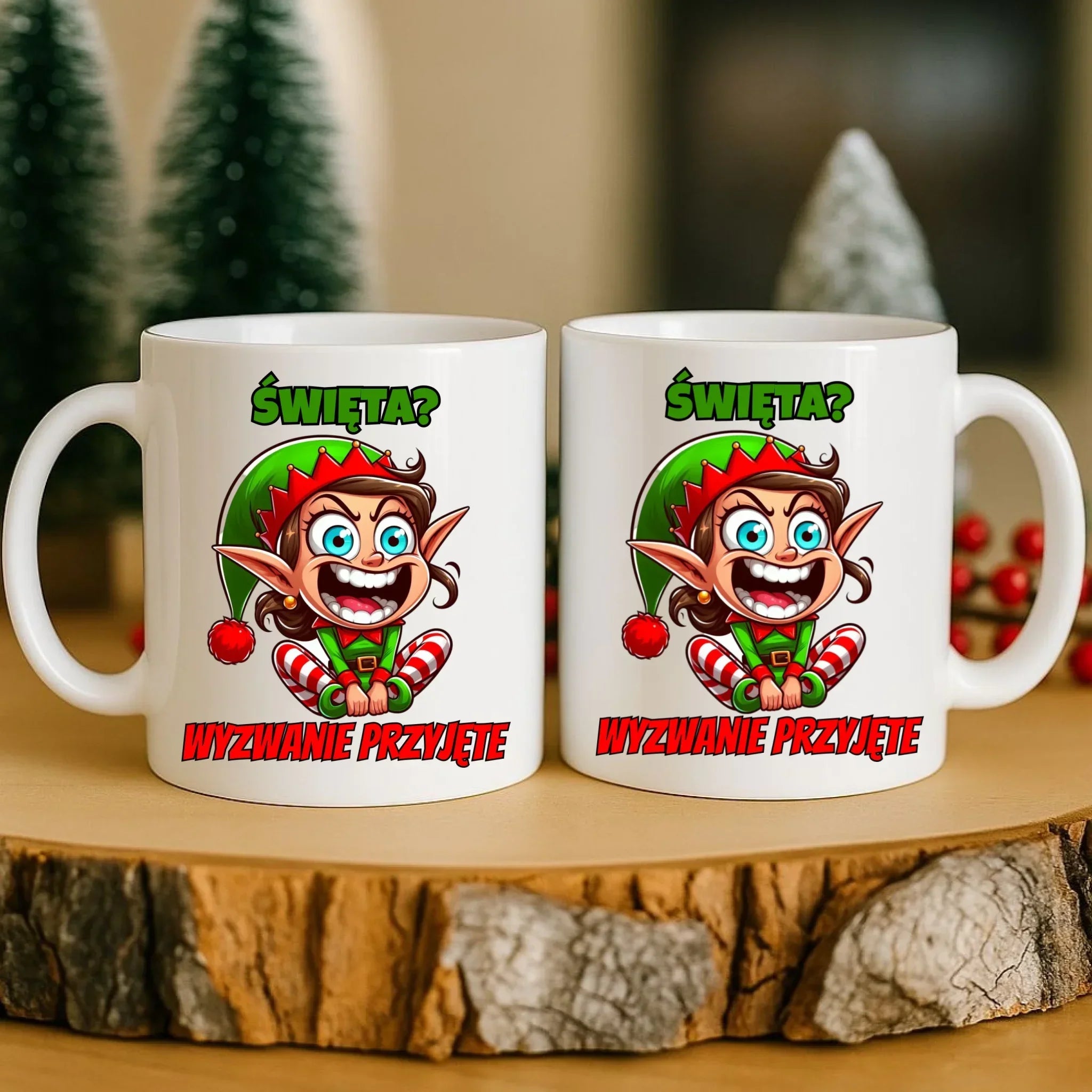 Kubek świąteczny - Skrzat Wyzwanie przyjęte BN100 - StoryCups.pl