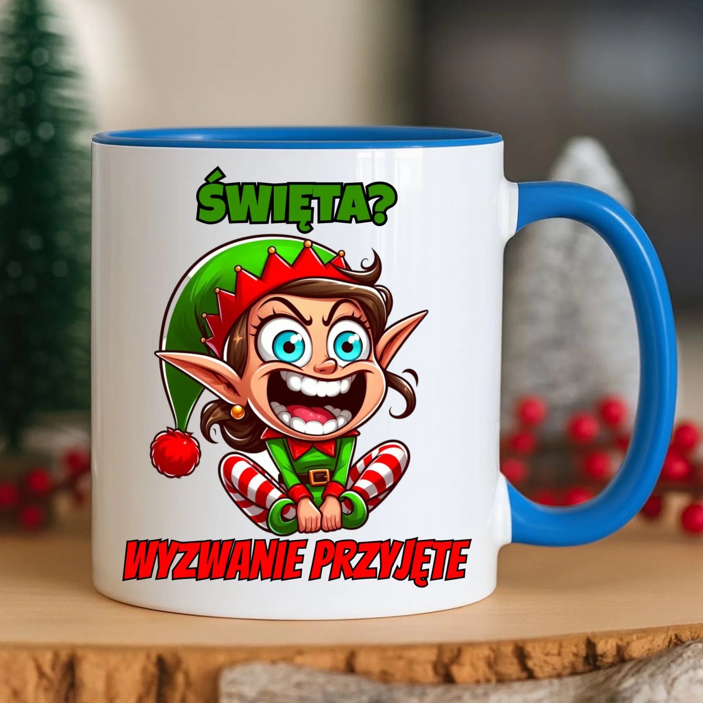 Kubek świąteczny - Skrzat Wyzwanie przyjęte BN100 - StoryCups.pl